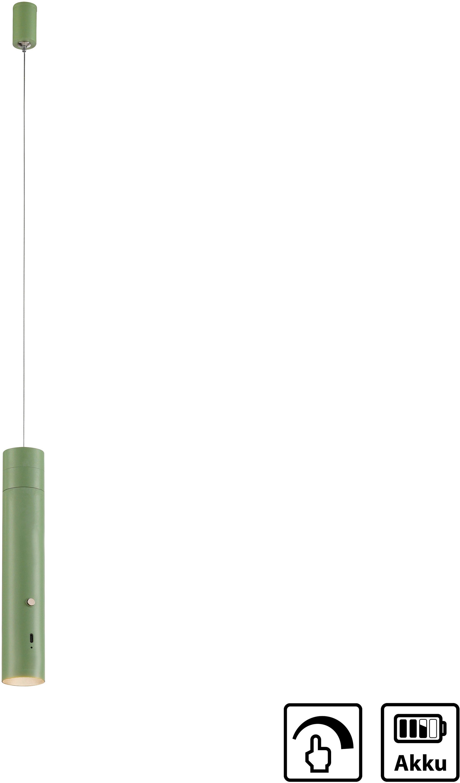 JUST LIGHT Pendelleuchte »ATTACH« LED-Modul 1 Stk. Warmweiß Akkuleuchte