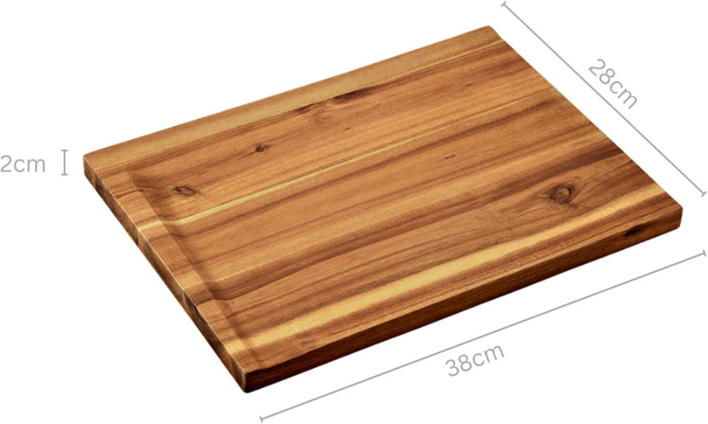 KESPER® Schneidebrett »Tranchierbrett 28 x 38 cm, Akazie, FSC«, (1 St.), mit schräger Schnittfläche für optimalen Saftablauf