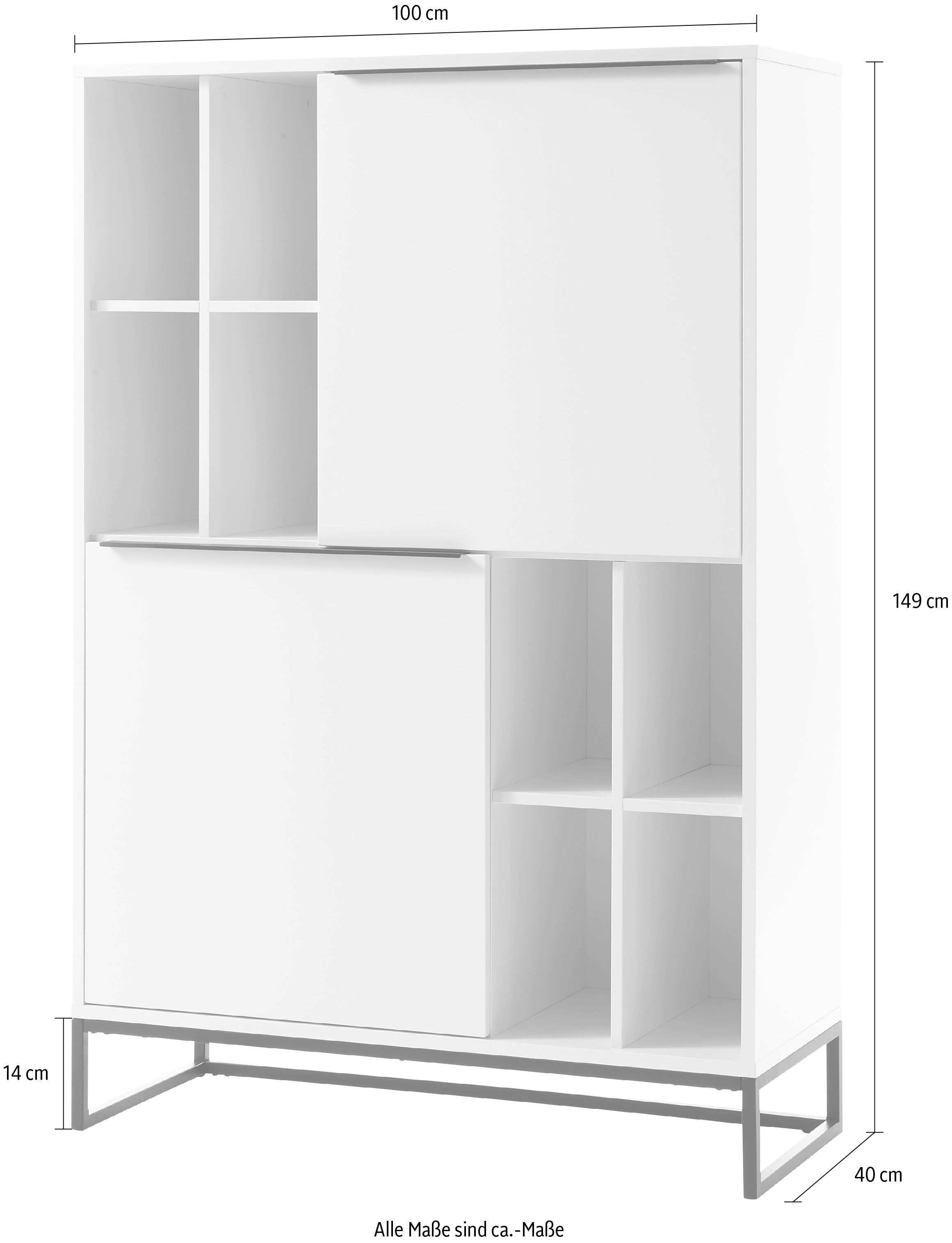 MCA furniture Highboard »Lille«, Breite ca. 100 cm