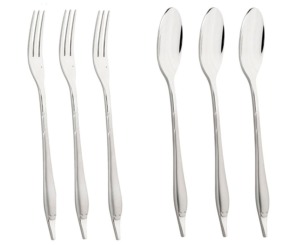 Mulex Besteck-Set "Mini Besteck bestehend aus 3x Löffeln und 3x Gabeln" pra günstig online kaufen