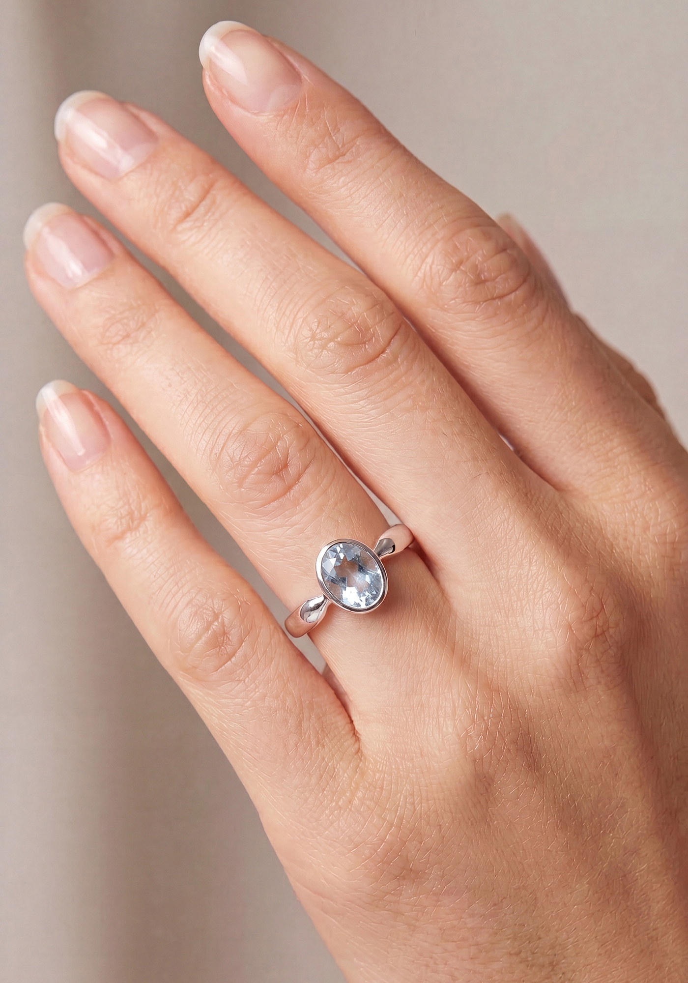 JOBO Silberring »Ring Fingerring« 925 Silber mit Blautopas