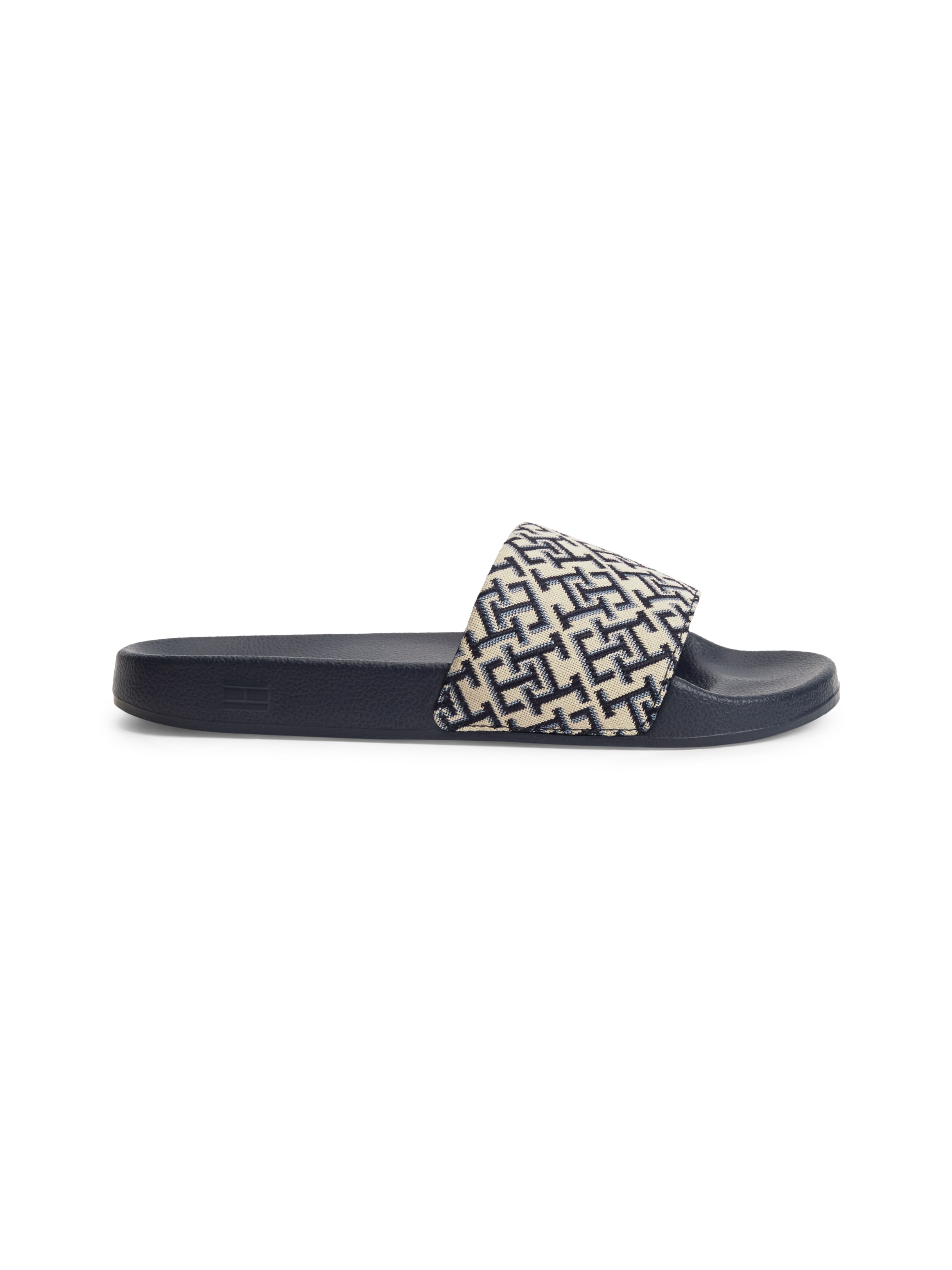 Tommy Hilfiger Pantolette »TH MONOGRAM POOL SLIDE«  Sommerschuh, Strandschuh mit logobedruckter Bandage