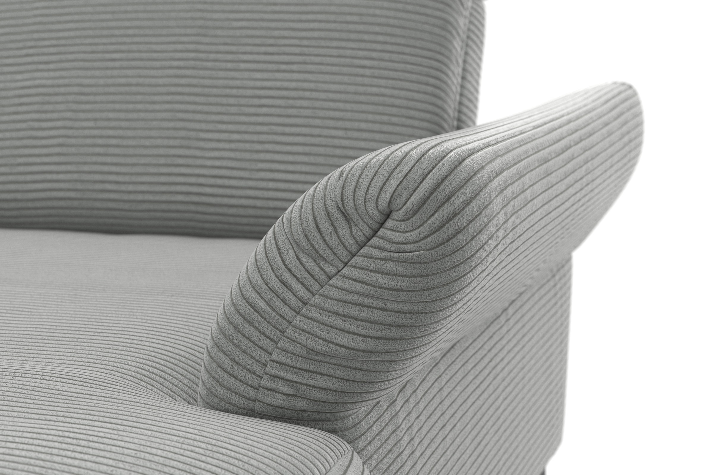 INOSIGN Ecksofa »Coco L-Form«, Sitztiefen-, Arm- und Kopfteilverstellung, Cord-Bezug, Fußhöhe 15 cm