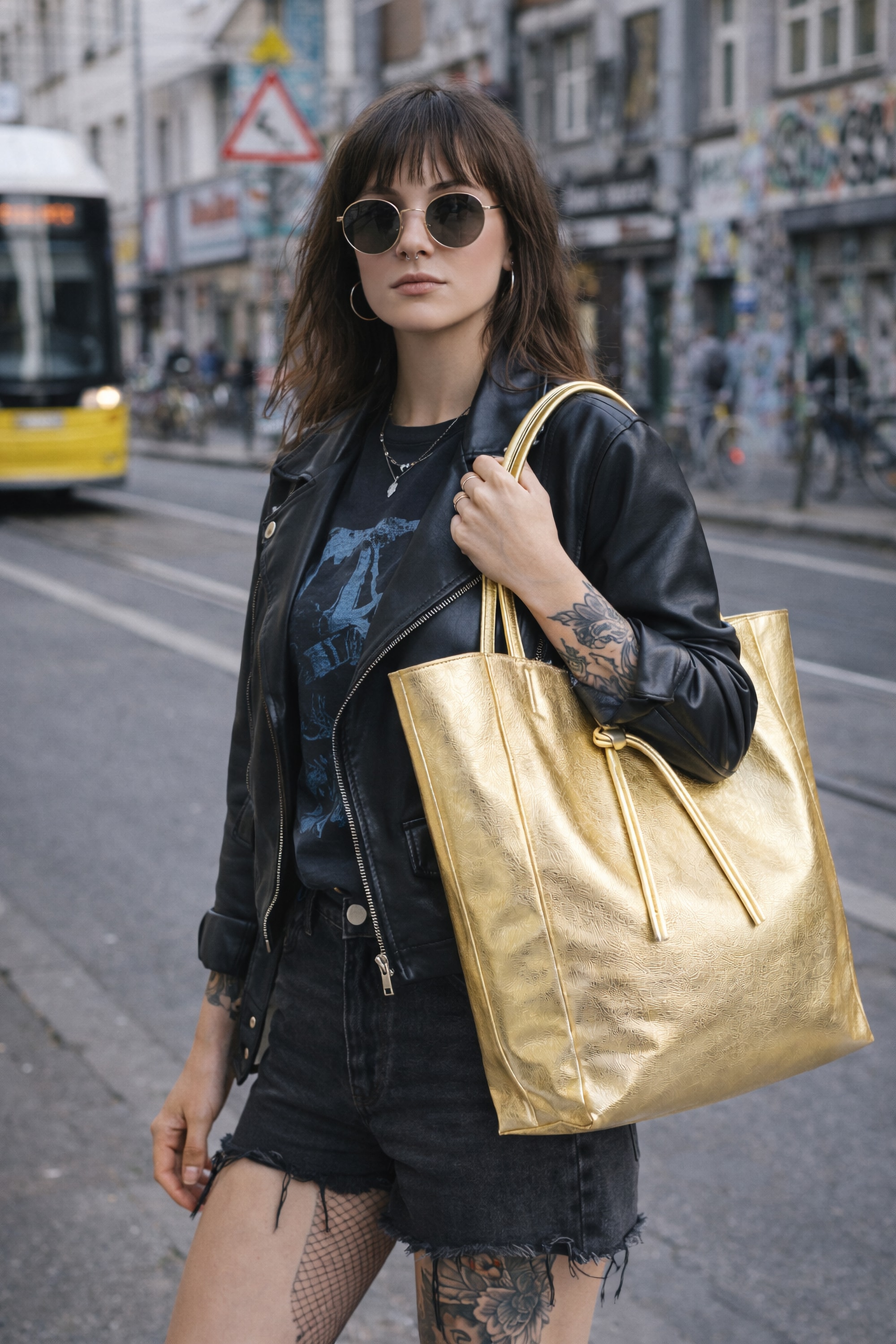 COLLEZIONE ALESSANDRO Schultertasche »EasyGo« aus softem Leder, Made in Italy