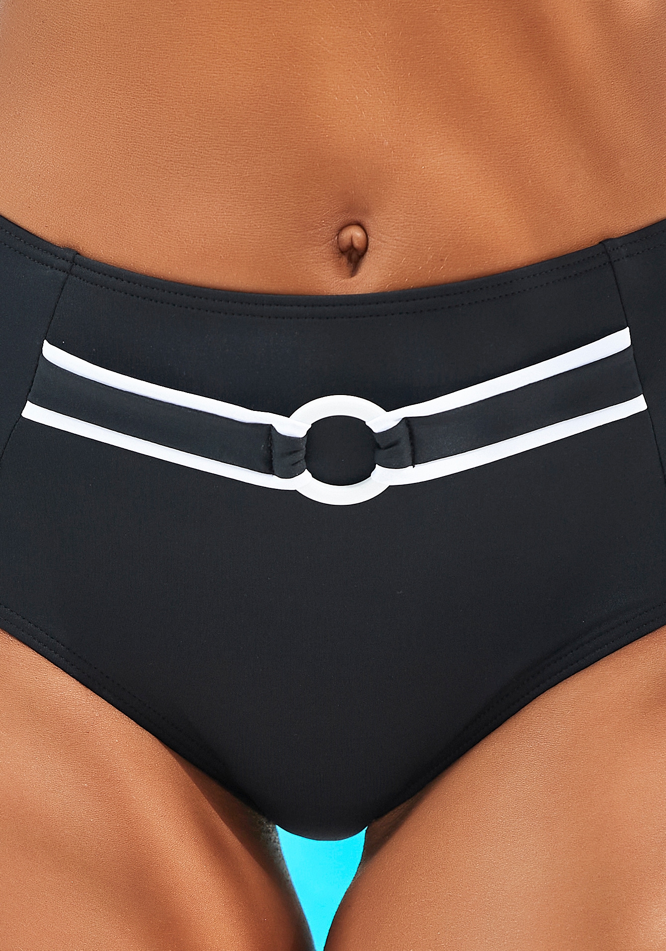 Vivance Highwaist-Bikini-Hose »Lorena«, mit kontrastfarbenem Piping