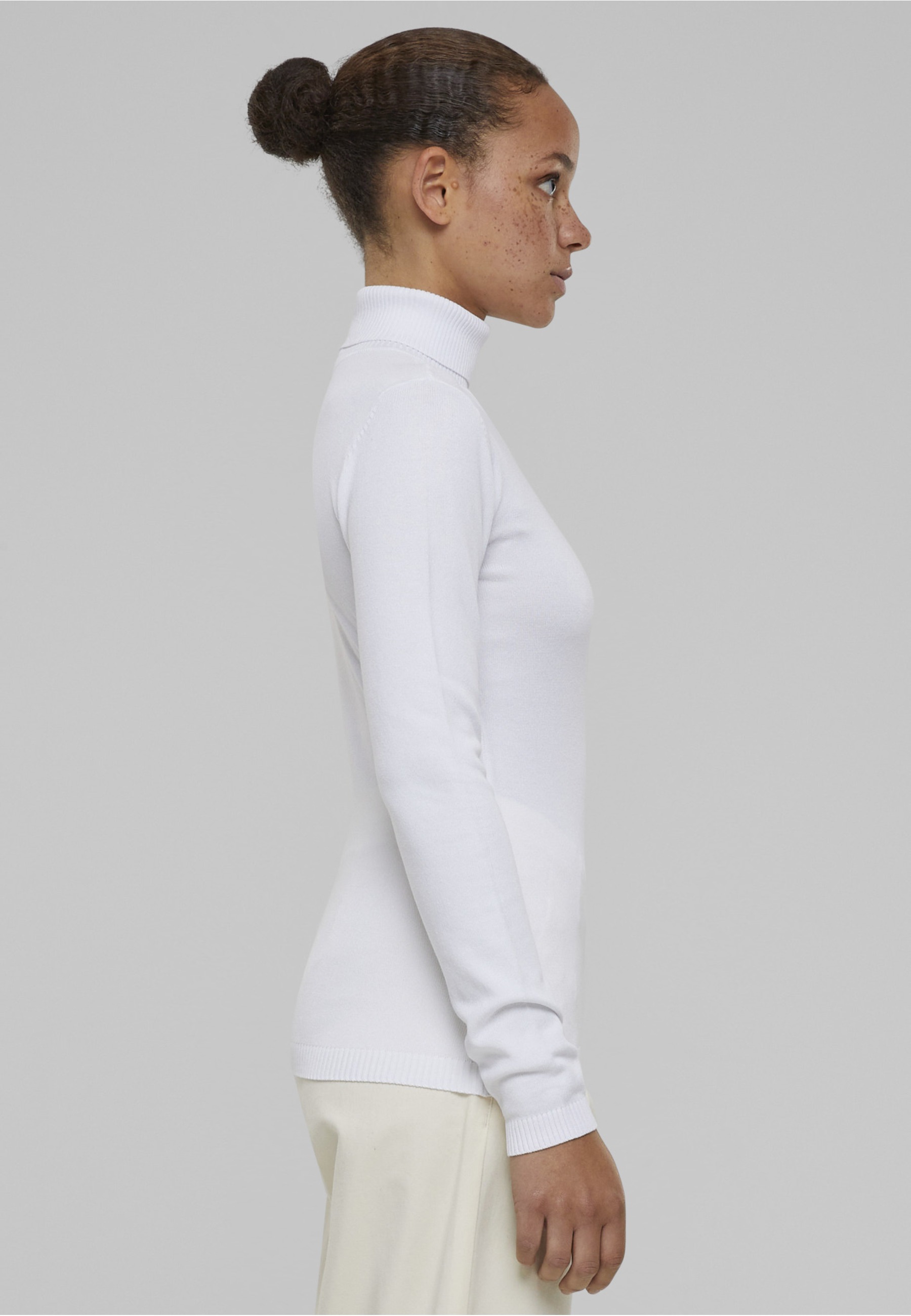 URBAN CLASSICS Rundhalspullover »Urban Classics Damen Ladies Knitted Turtleneck Sweater« 1 Stk.