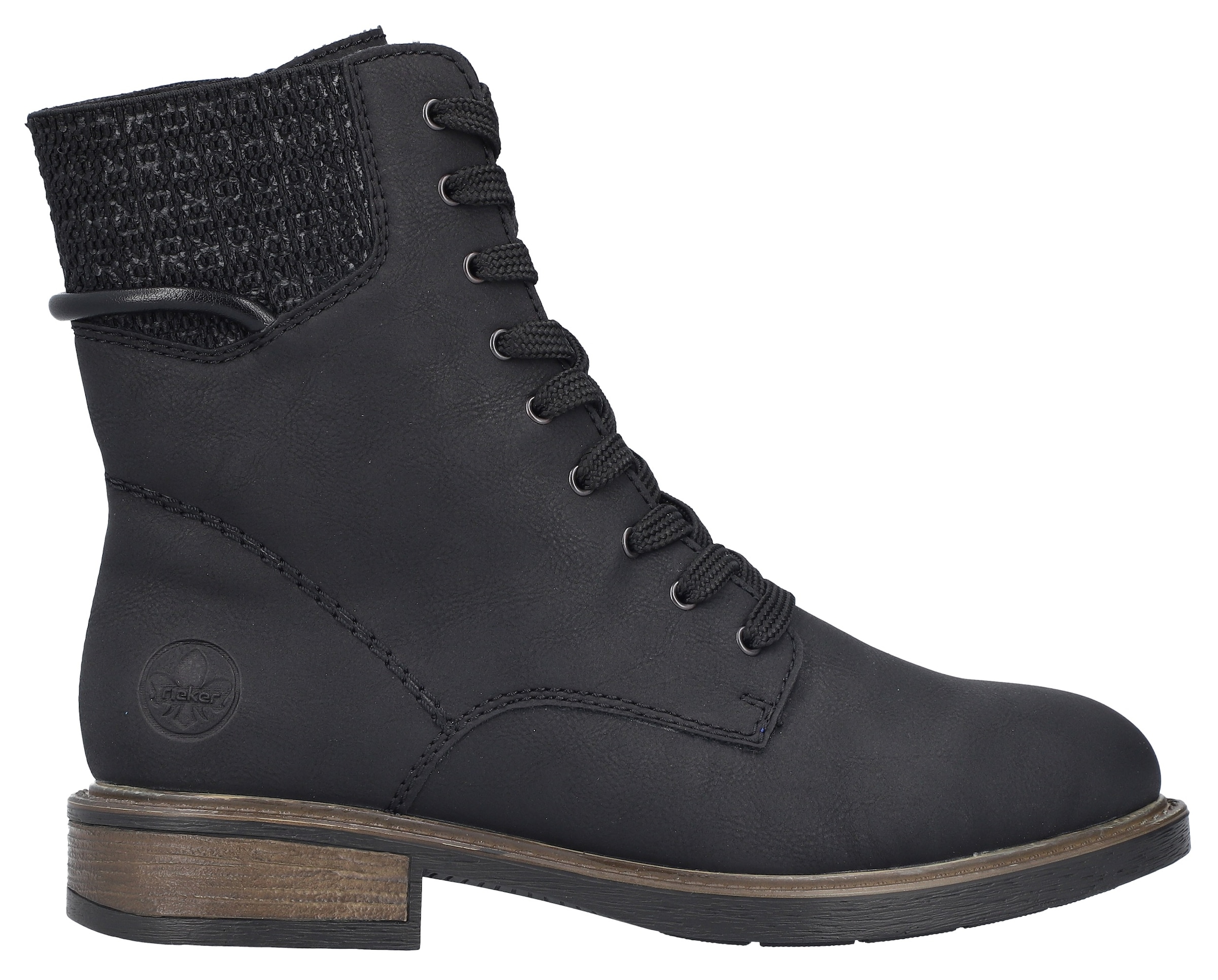 Rieker Winterstiefelette, Schnürboots, Schnürstiefelette, Blockabsatz, mit Warmfutter