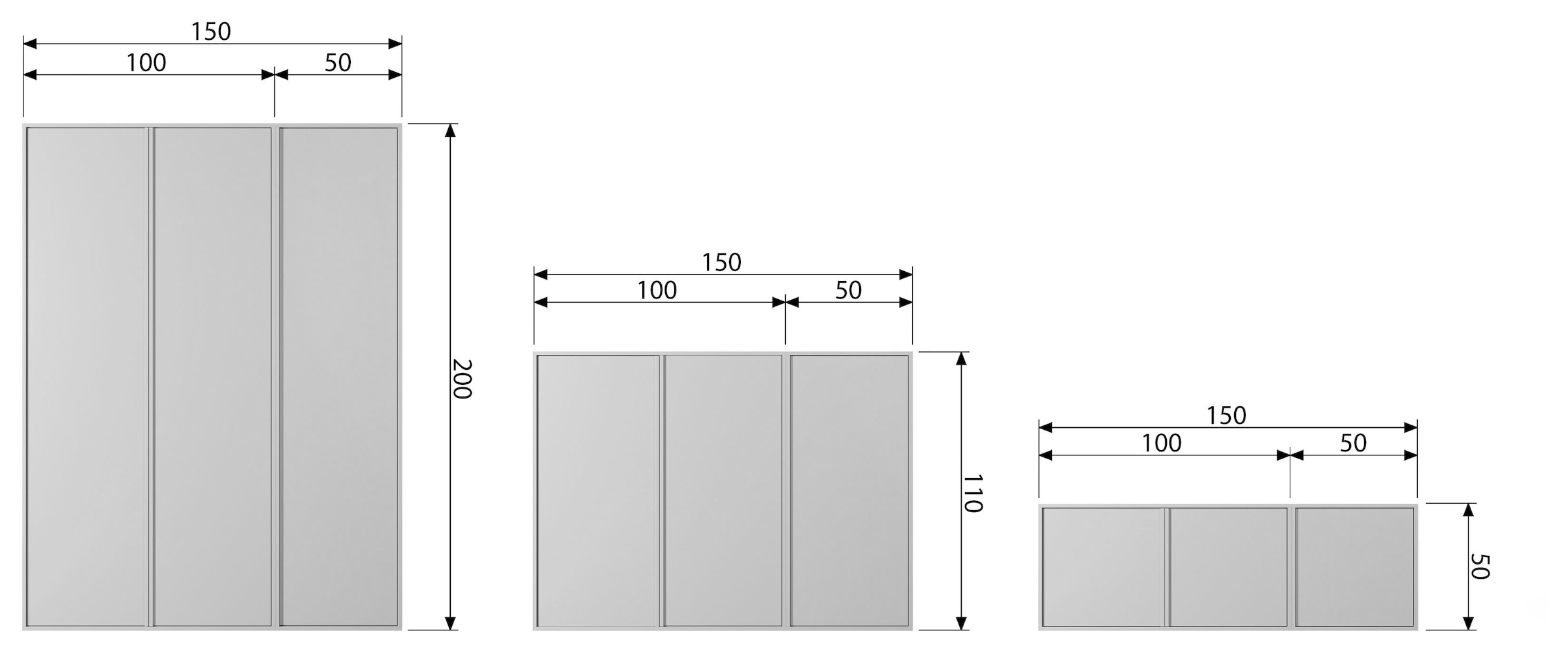 WOOOD Garderobenschrank »Grenen Dakargrau«, H 200 cm x B 100 cm x T 58 cm