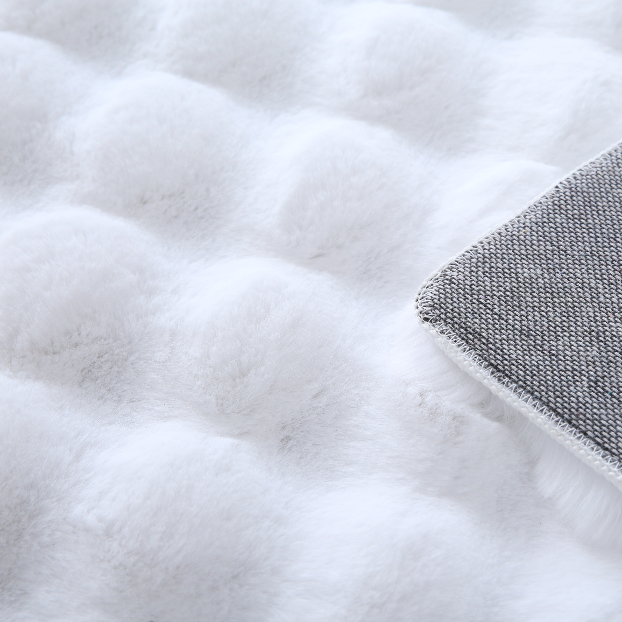 Hochflor-Teppich AYYILDIZ TEPPICHE "AMBIANCE 5110", weiß, B:120cm H:25mm L:170cm, Polyester, Teppiche, Läufer / Besonders weich / Dicker Flor / Pflegeleicht 3