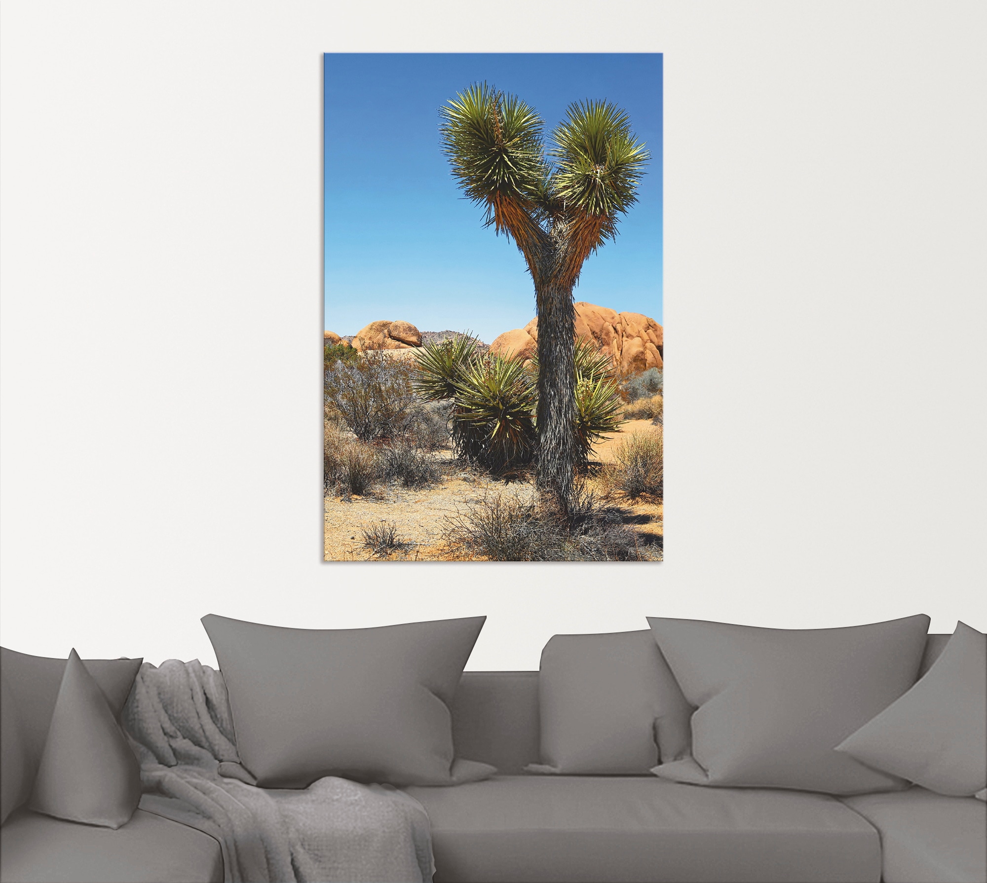 Artland Wandbild »Joshua Tree in der Mojave Wüste II«, Wüste, (1 St.), als Alubild, Leinwandbild, Wandaufkleber oder Poster in versch. Größen