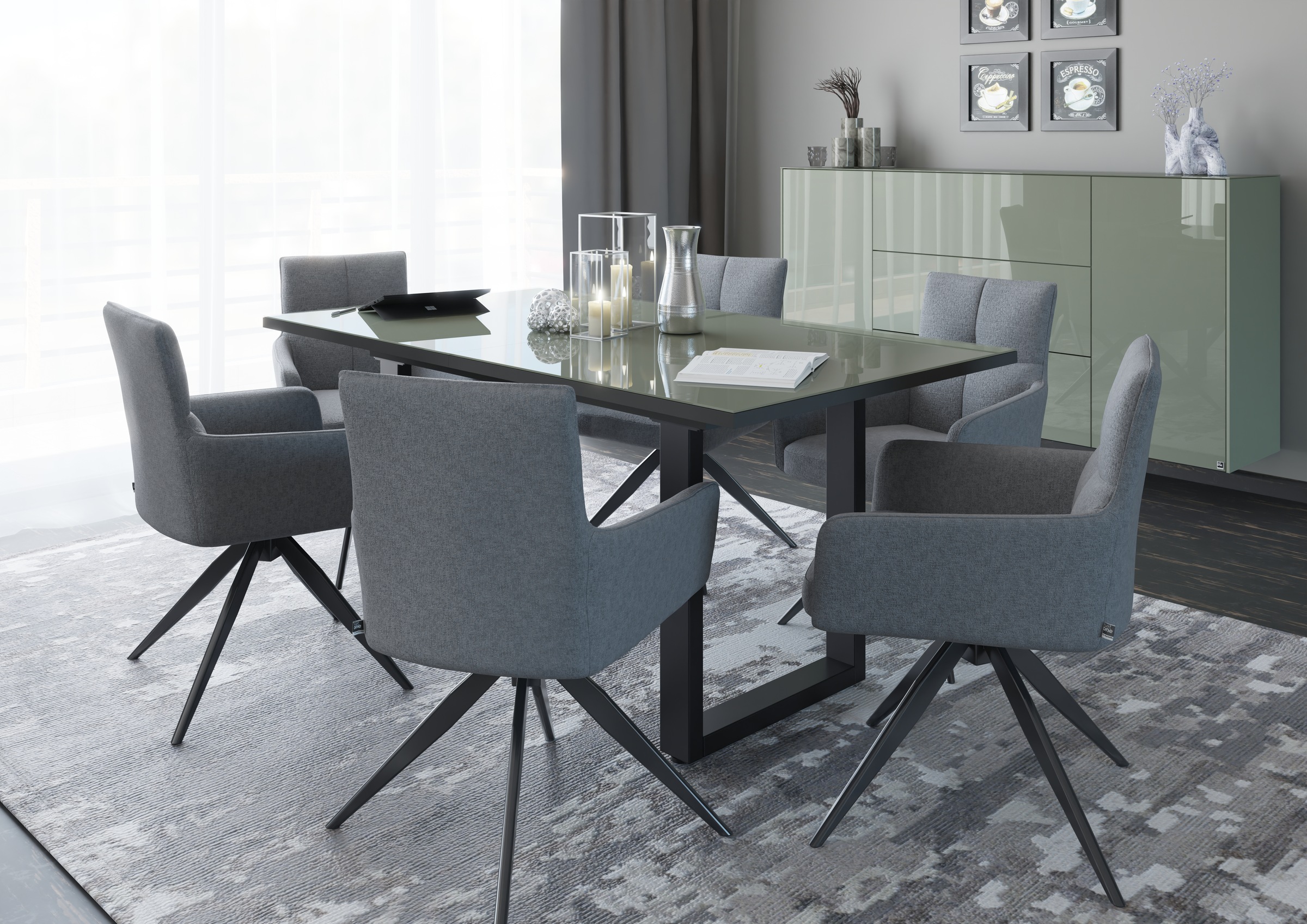 set one by Musterring Esstisch »Reno« 1 Stk. tlg. Mit Vierkantfuß, wählbaren Gestellen und Plattenfarben