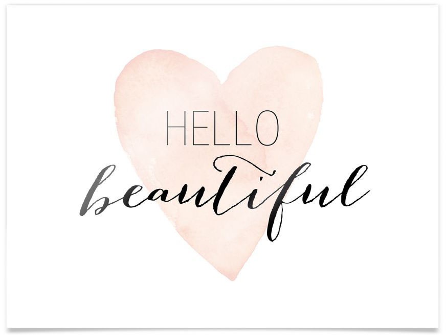 Poster bestellen Schriftzug, Bild, Wall-Art (1 Poster, St.), Wandposter BAUR »Hello | Wandbild, Beautiful«,