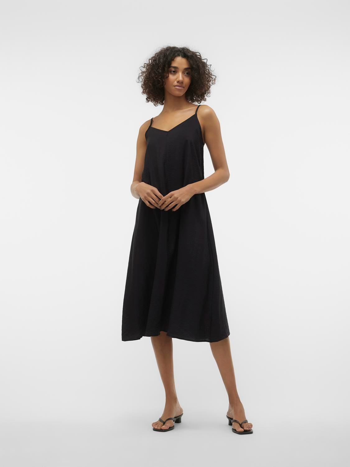 Vero Moda Spaghettikleid »VMJOSIE CALF SINGLET DRESS WVN GA NOOS« Viskosemischung