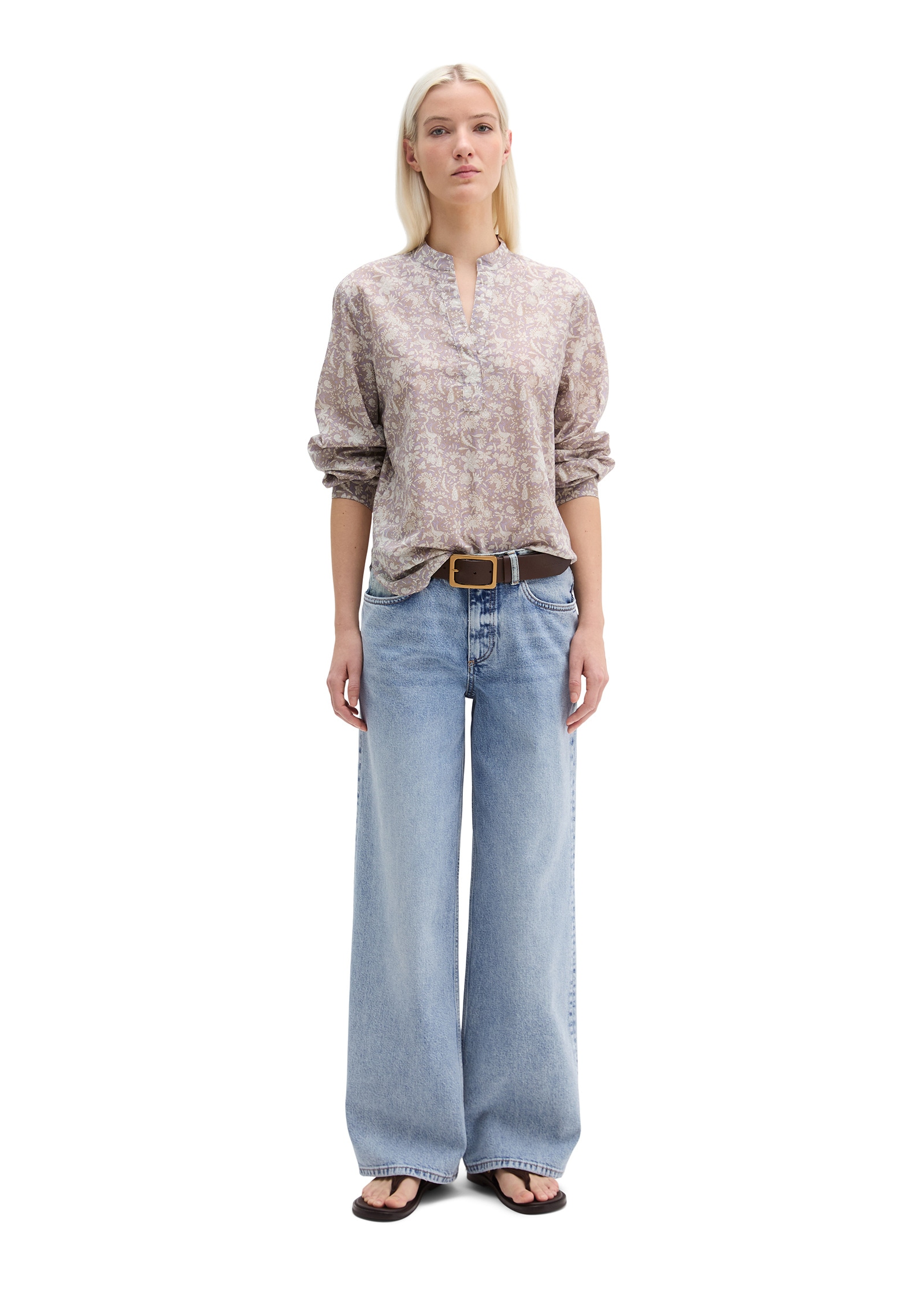 Marc O'Polo Langarmbluse »aus bedrucktem Baumwoll-Voile«