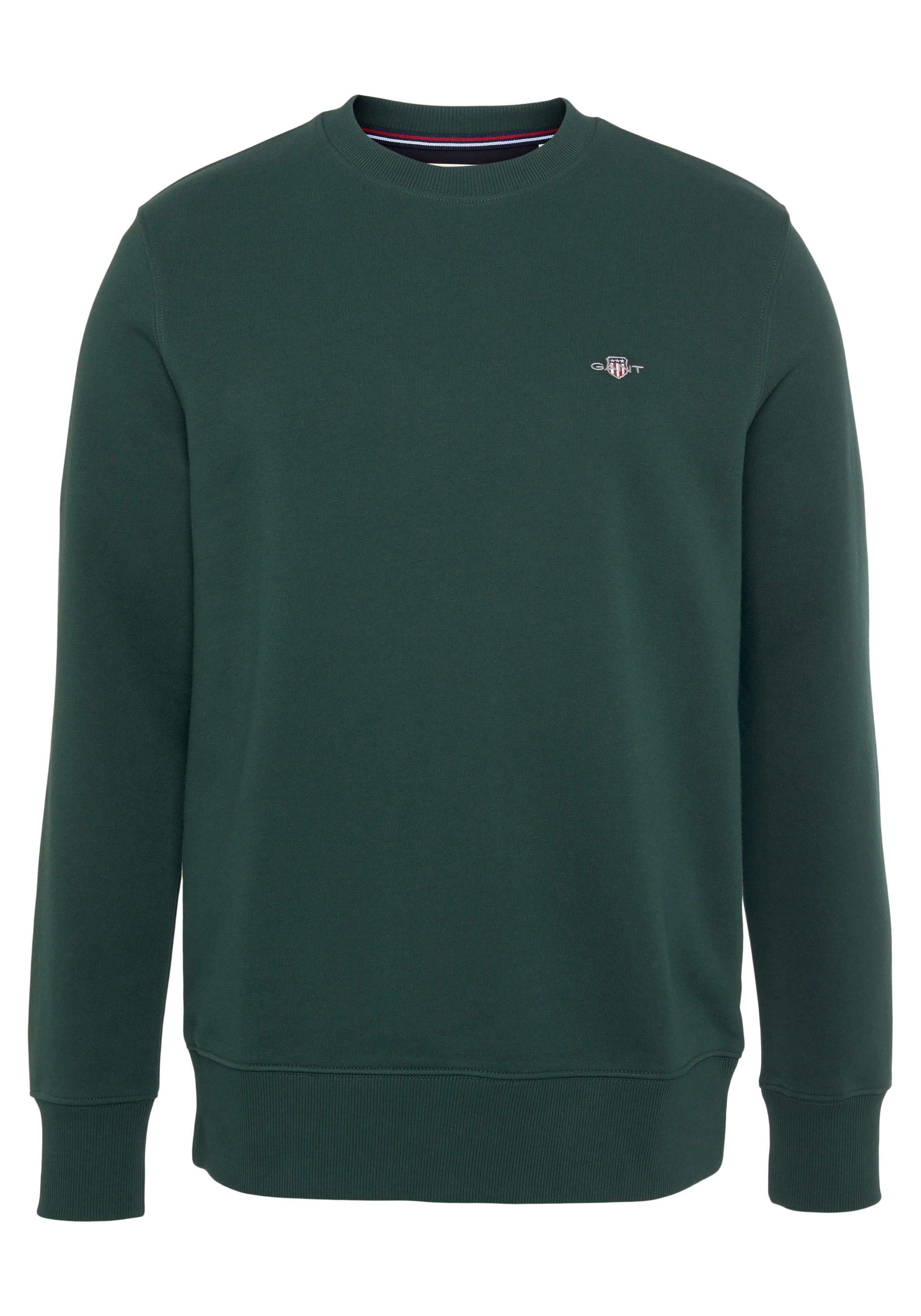 Gant Sweatshirt »REG SHIELD kaufen auf mit ▷ | Brust BAUR SWEAT«, der C-NECK Logostickerei