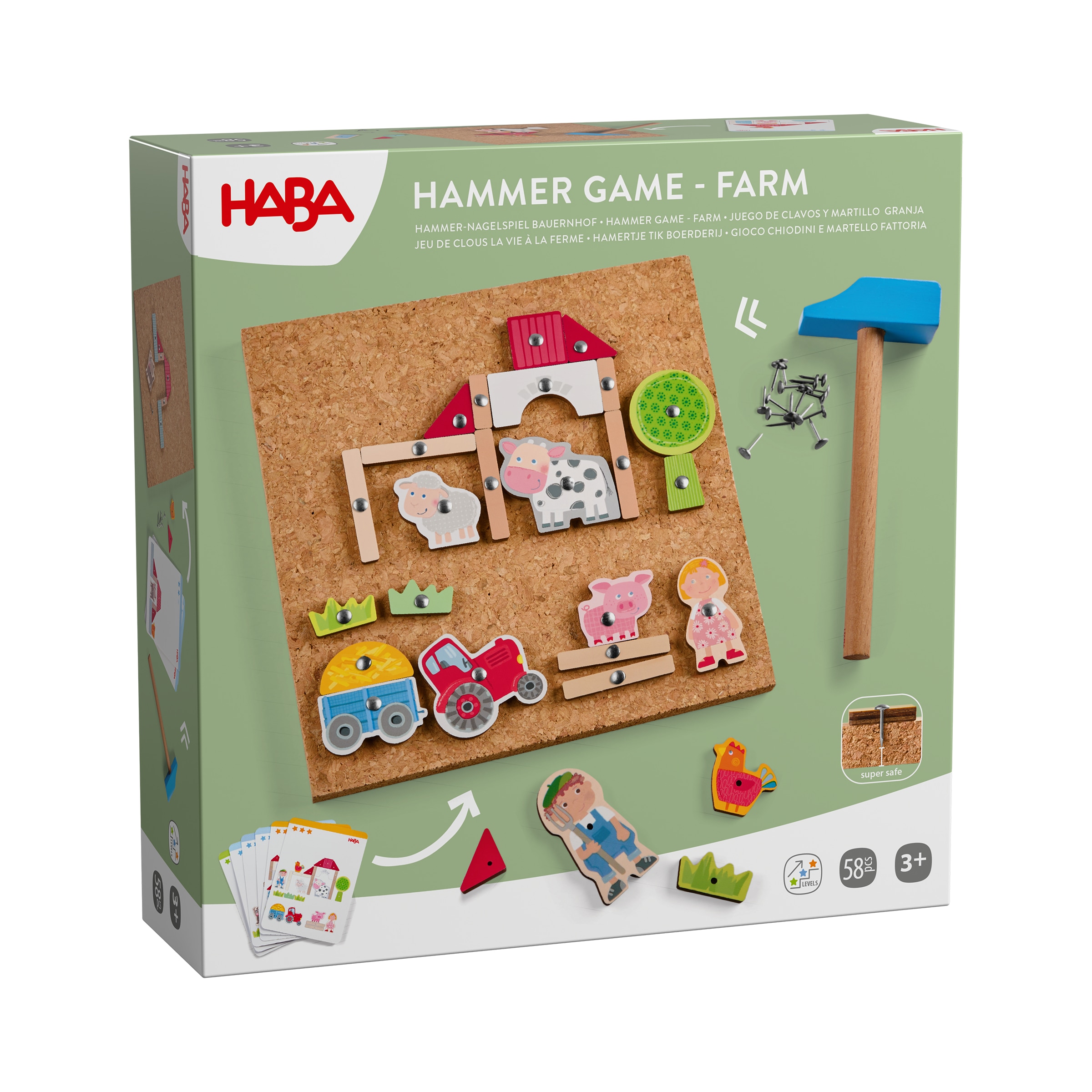Haba Spiel »Hammer-Nagel Bauernhof«