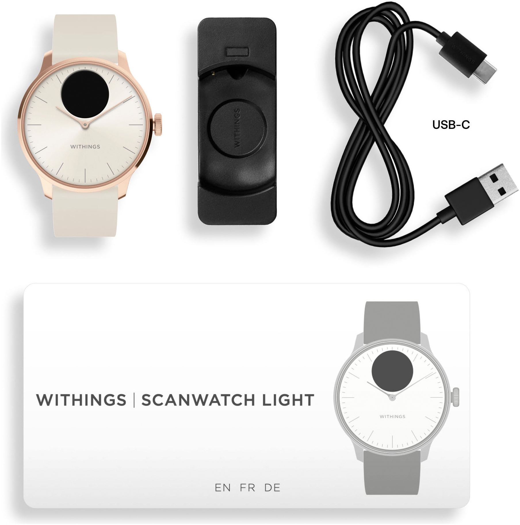 Withings Smartwatch »ScanWatch Light 37mm«, (/ 0,63 Zoll),)