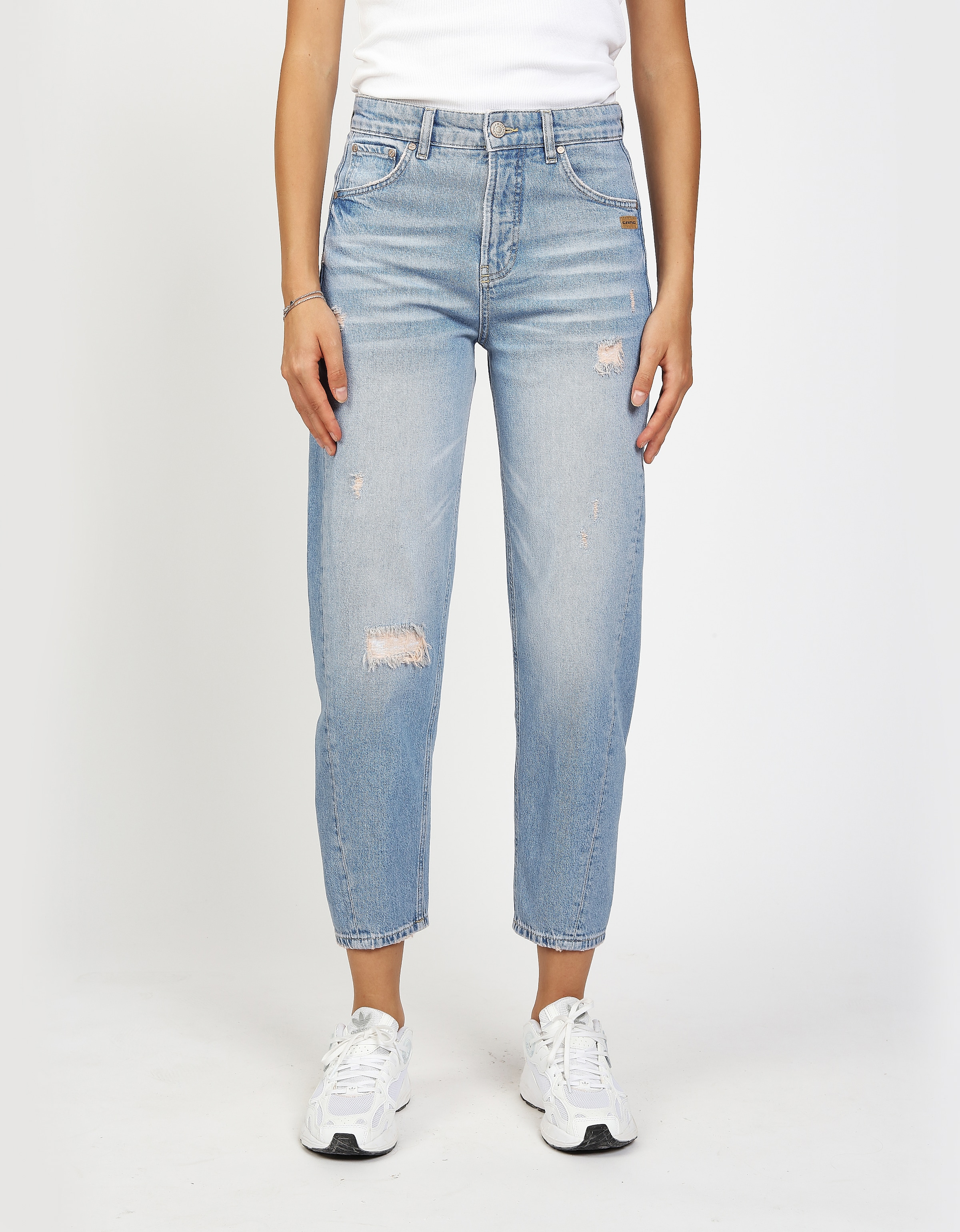 GANG 5-Pocket-Jeans "94BLAKE" mit eingesetztem Seitenstreifen, cropped günstig online kaufen
