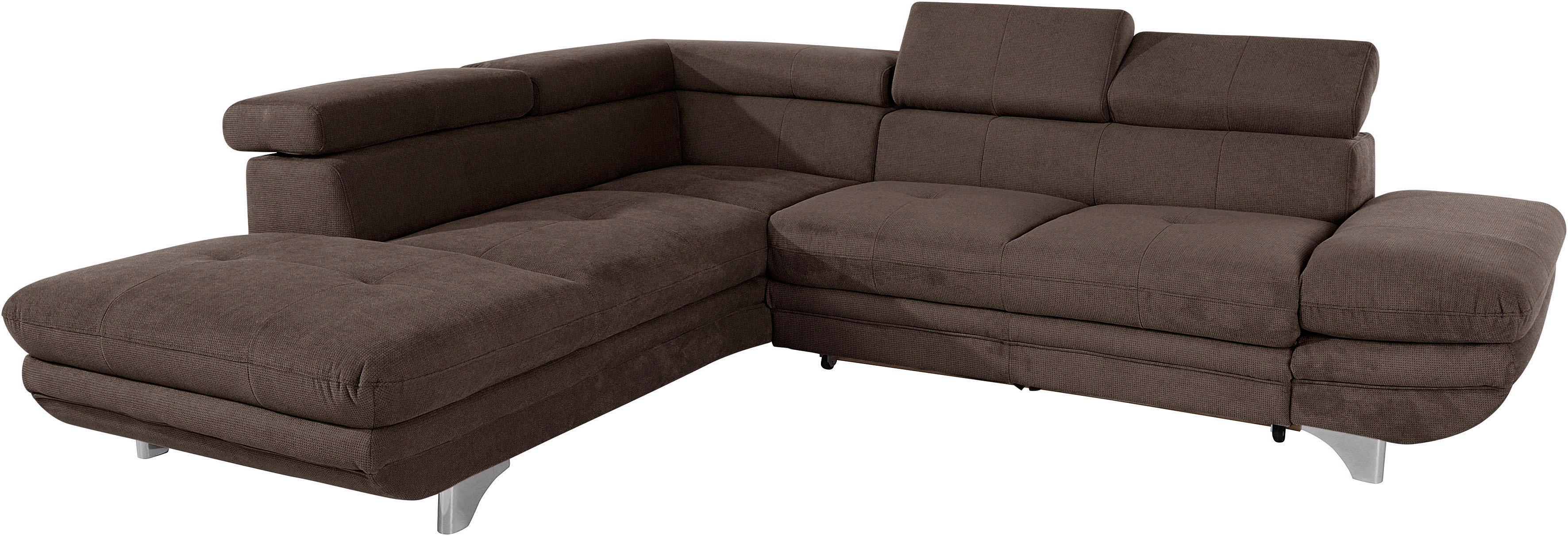 COTTA Ecksofa "Enterprise L-Form" mit Arm- & Kopfteilverstellung, wahlweise mit Schlaffunktion