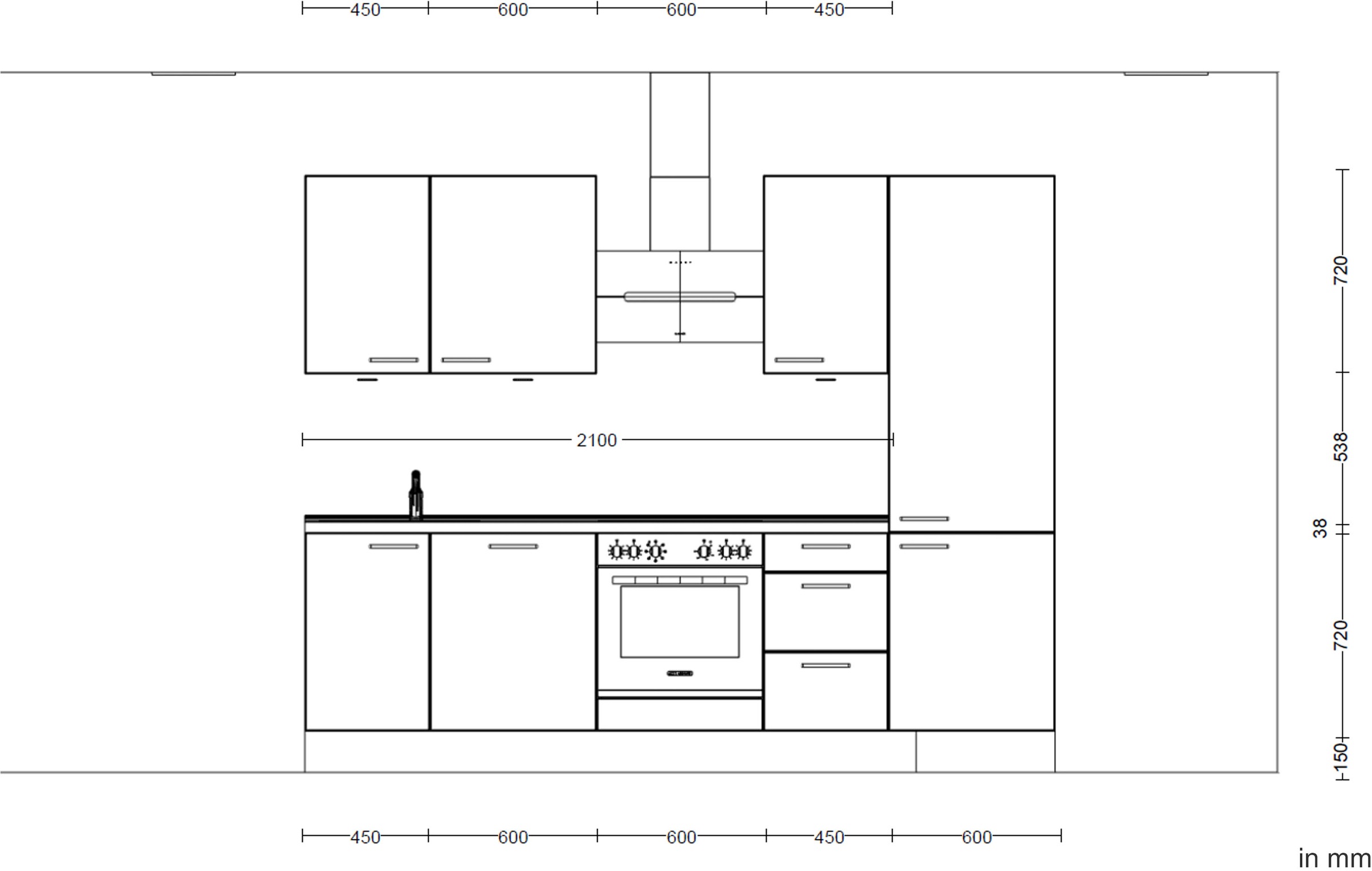 nobilia® Küchenzeile »"Easytouch II"«, vormontiert, Ausrichtung wählbar, Breite 270 cm, wahlw. mit E-Geräten