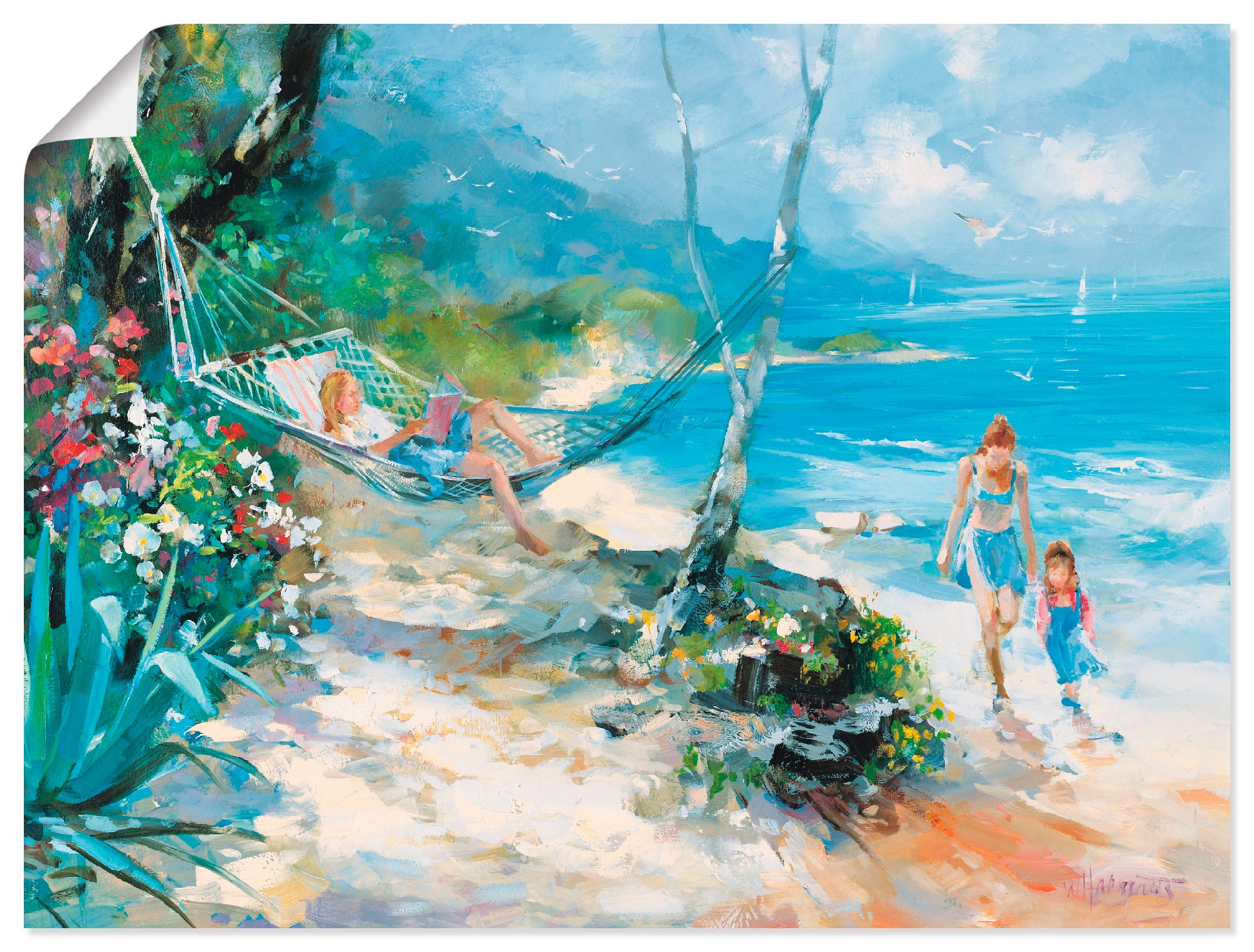 Artland Poster "Gelassenheit" Strand 1 Stk. tlg. ohne Rahmen
