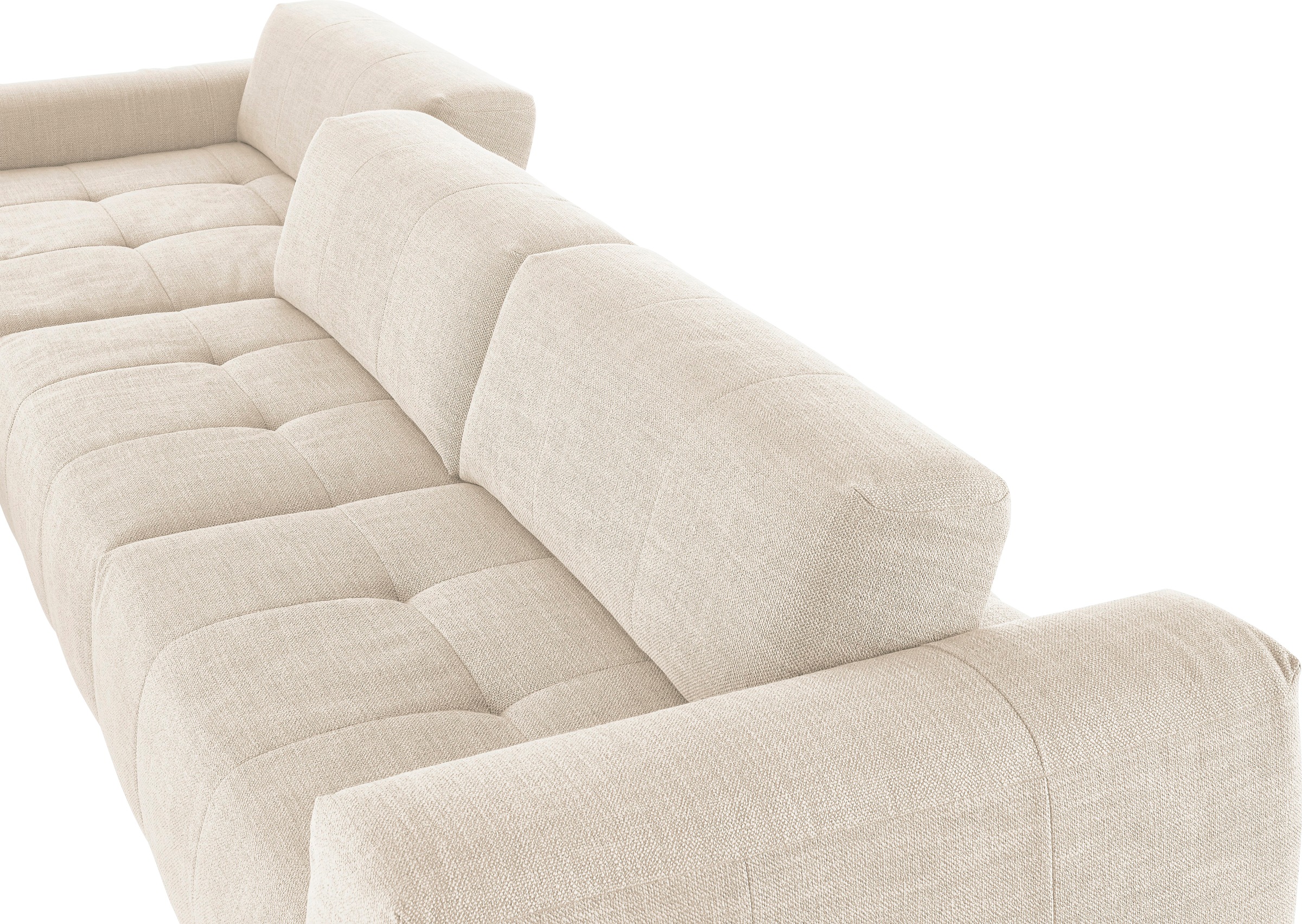 3C Candy Ecksofa »Yoshy mit Komfortfunktionen, modern und bequem, L-Form«, Zwei verschiedene Sitztiefen durch verstellbare Rückenlehne