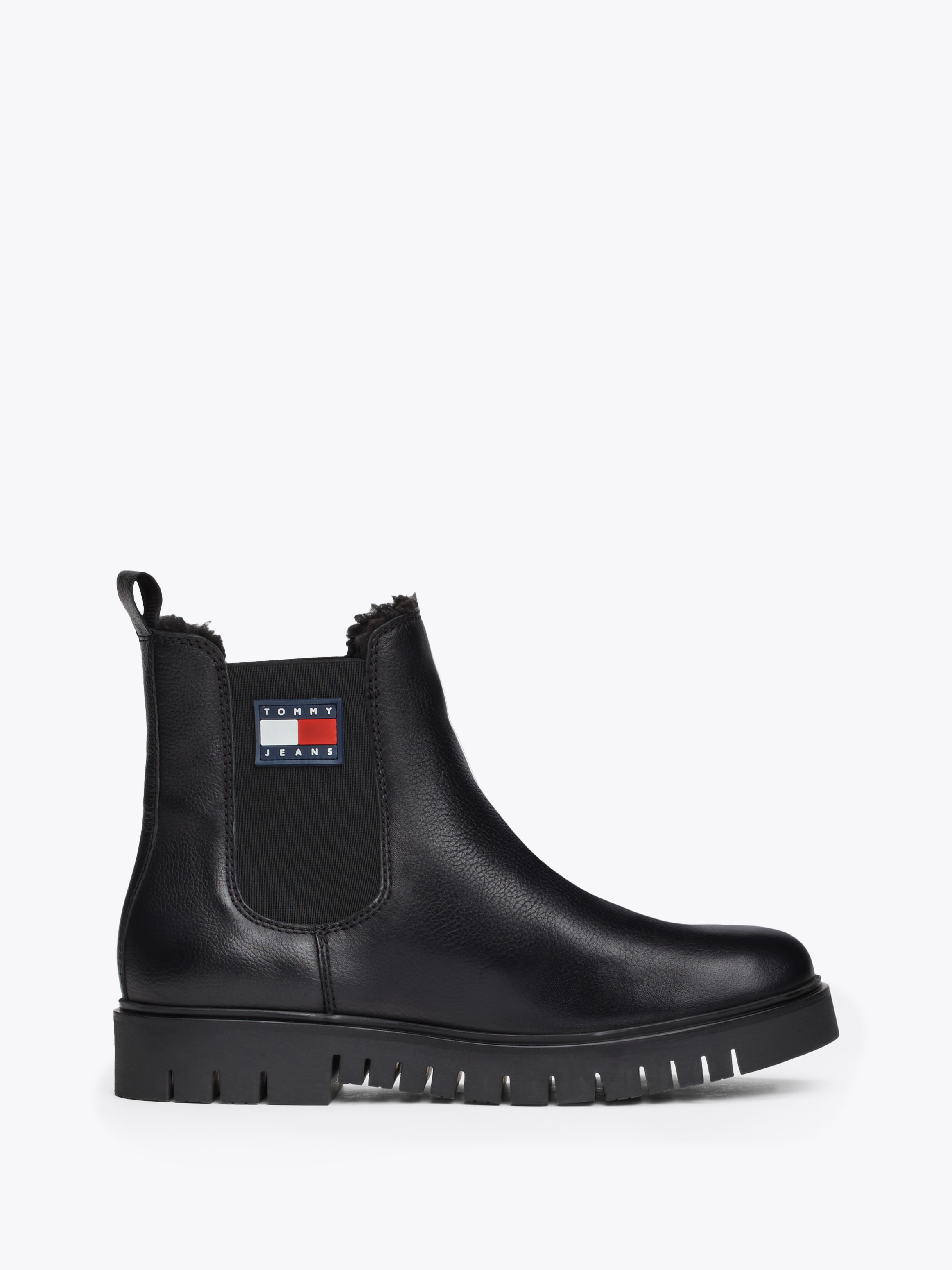 Tommy Jeans Winterboots »TJW CHELSEA BOOT WL«, Blockabsatz, Plateau, Chelseaboots, Schlupfschuh mit seitlichem Logo