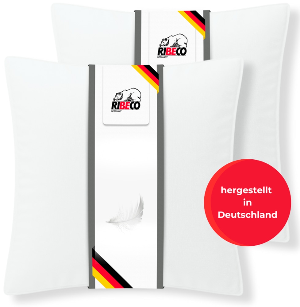 RIBECO Federkissen "Johanna Kopfkissen 1-tlg. oder 2-tlg.: 40x80 cm, 80x80 günstig online kaufen