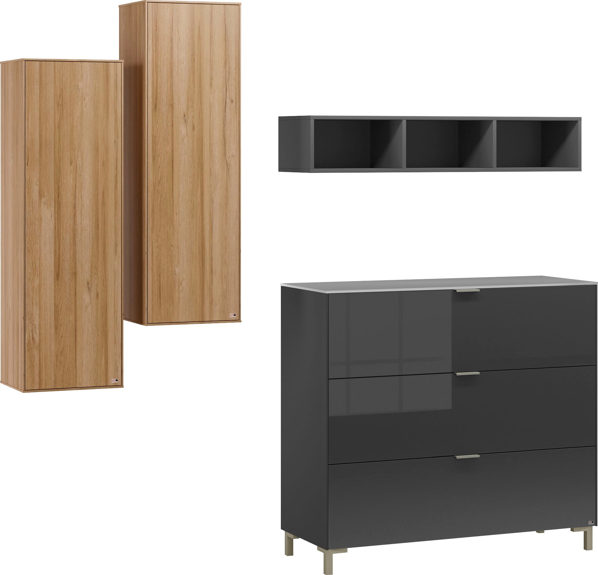 set one by Musterring Wohnzimmer-Set "Chicago", (Set, 4 St.), mit offenem R günstig online kaufen