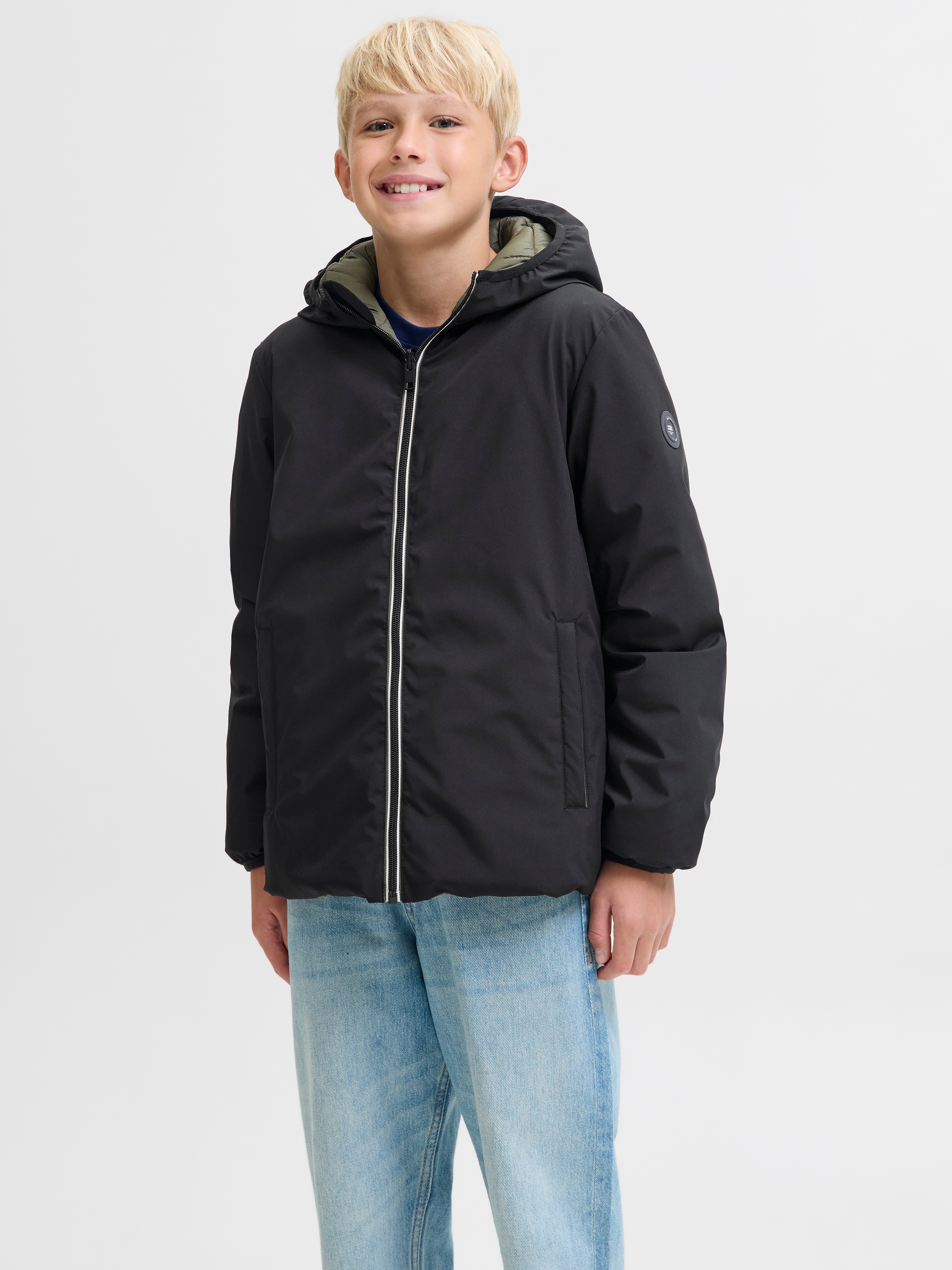 Jack & Jones Junior Outdoorjacke "JJEBROOK REVERSIBLE JACKET SN JNR" mit Kapuze