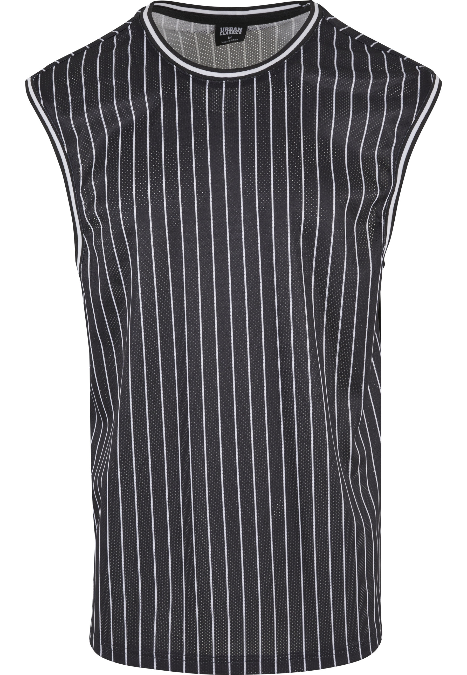 URBAN CLASSICS Tanktop »Urban Classics Striped Mesh Tanktop« 1 Stk.