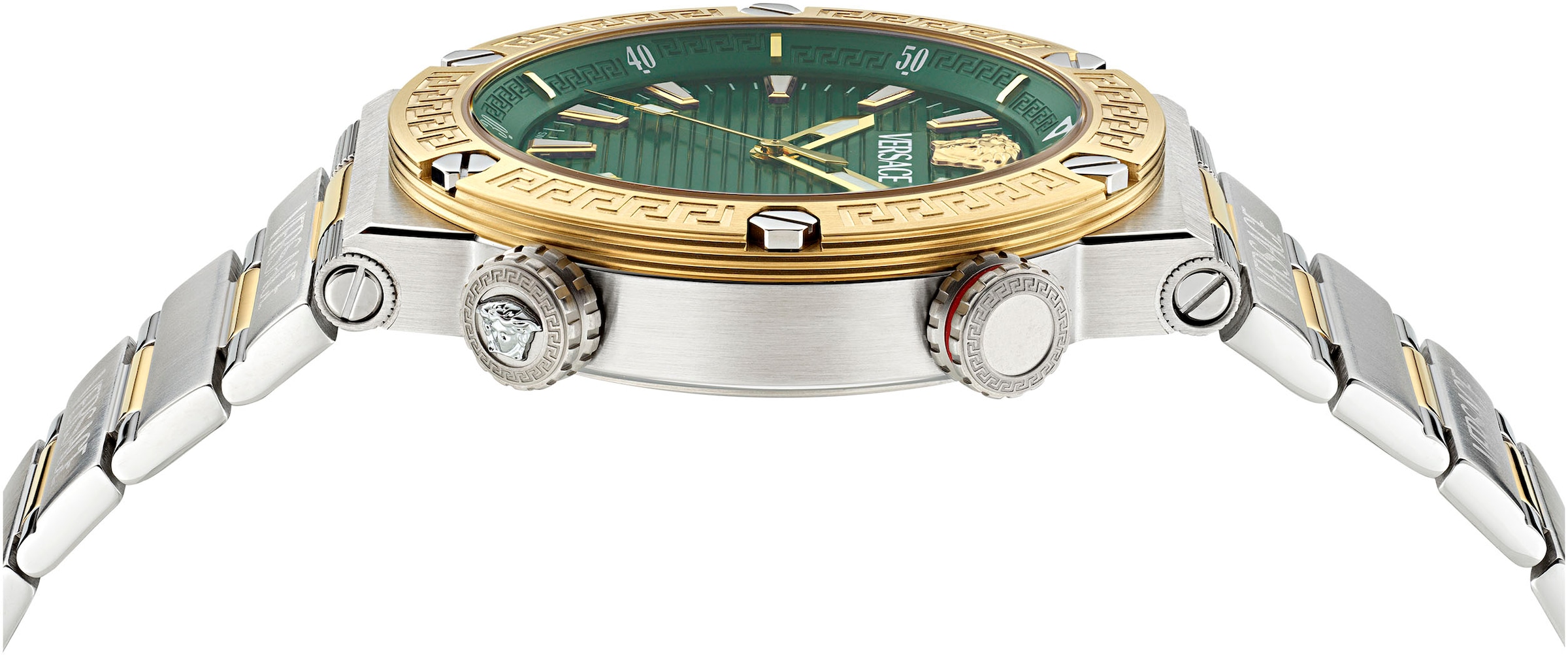 Versace Chronograph »GRECA LOGO DIVER«, Quarzuhr, Armbanduhr, Herrenuhr, Datum, Stoppfunktion, Swiss Made