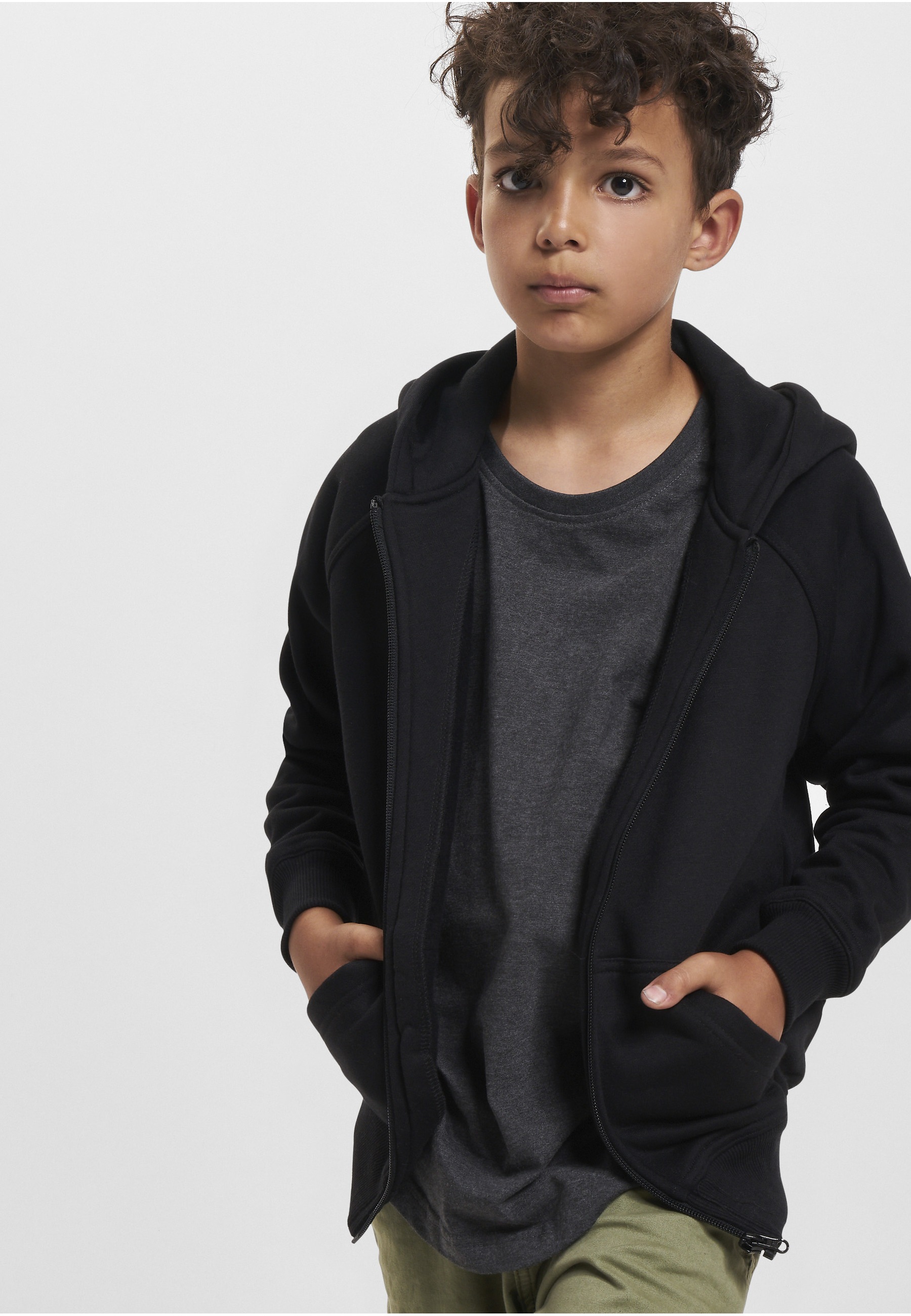URBAN CLASSICS Kapuzenpullover »Urban Classics Herren Boys Zip Hoody« 1 Stk.