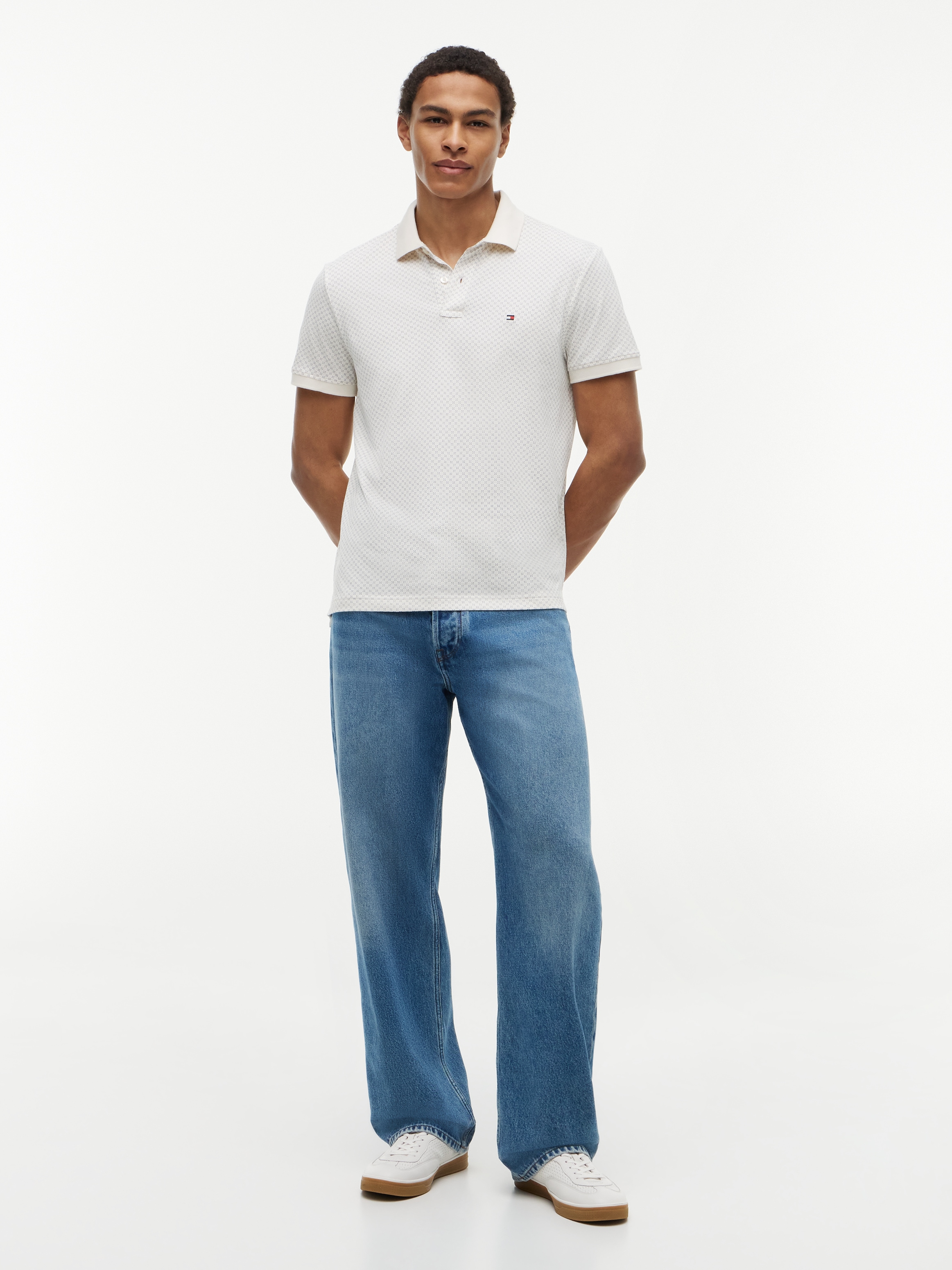Tommy Hilfiger Poloshirt »MICROPRINT PIQUE« mit geometrischem Muster, regular fit