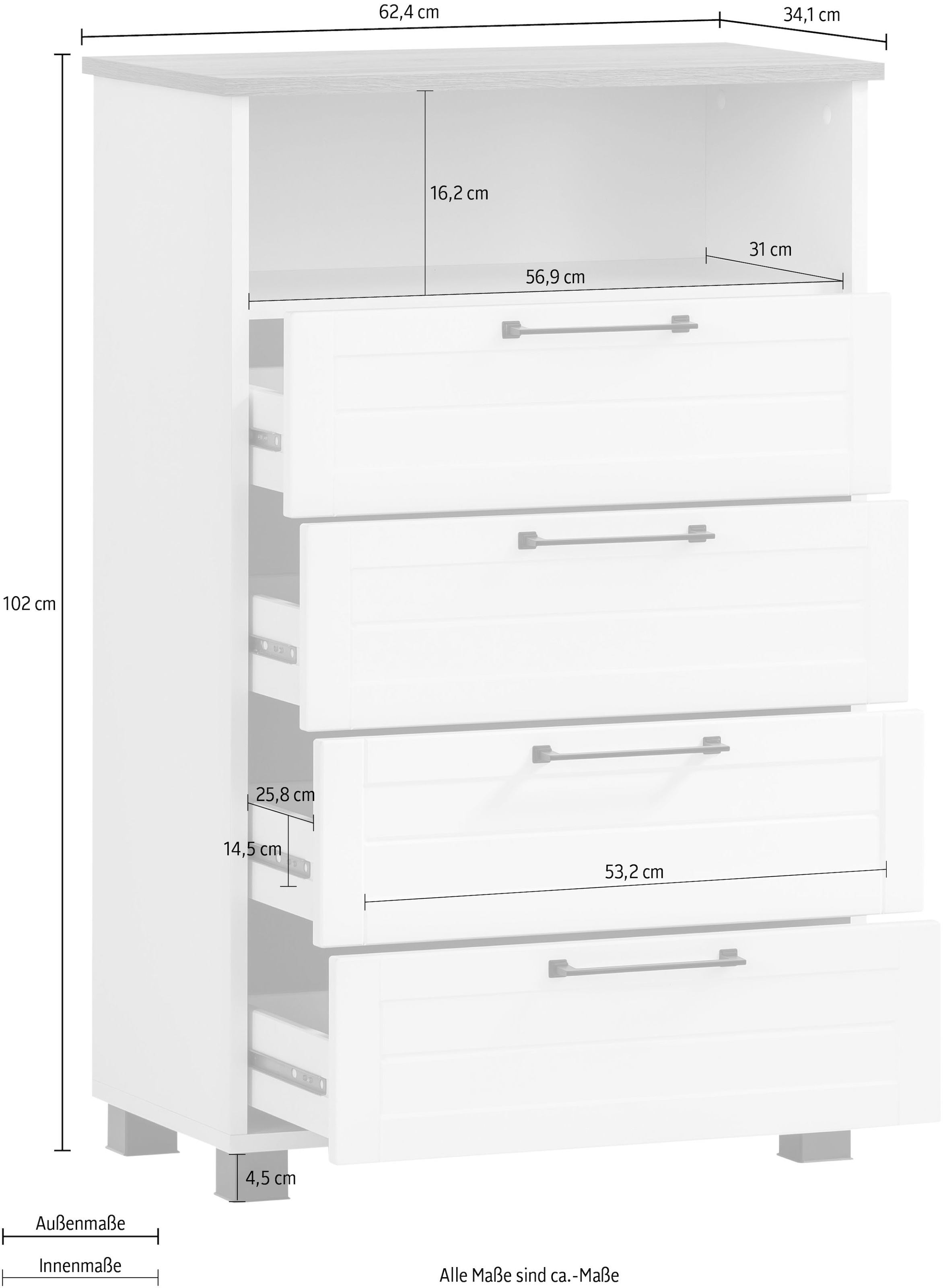 Schildmeyer Garderobenschrank »Jelda«, Breite 62,4 cm