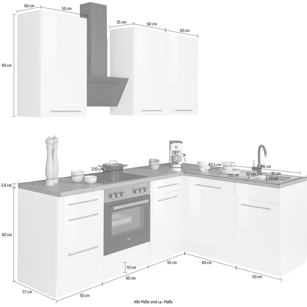 wiho Küchen Winkelküche »Unna«