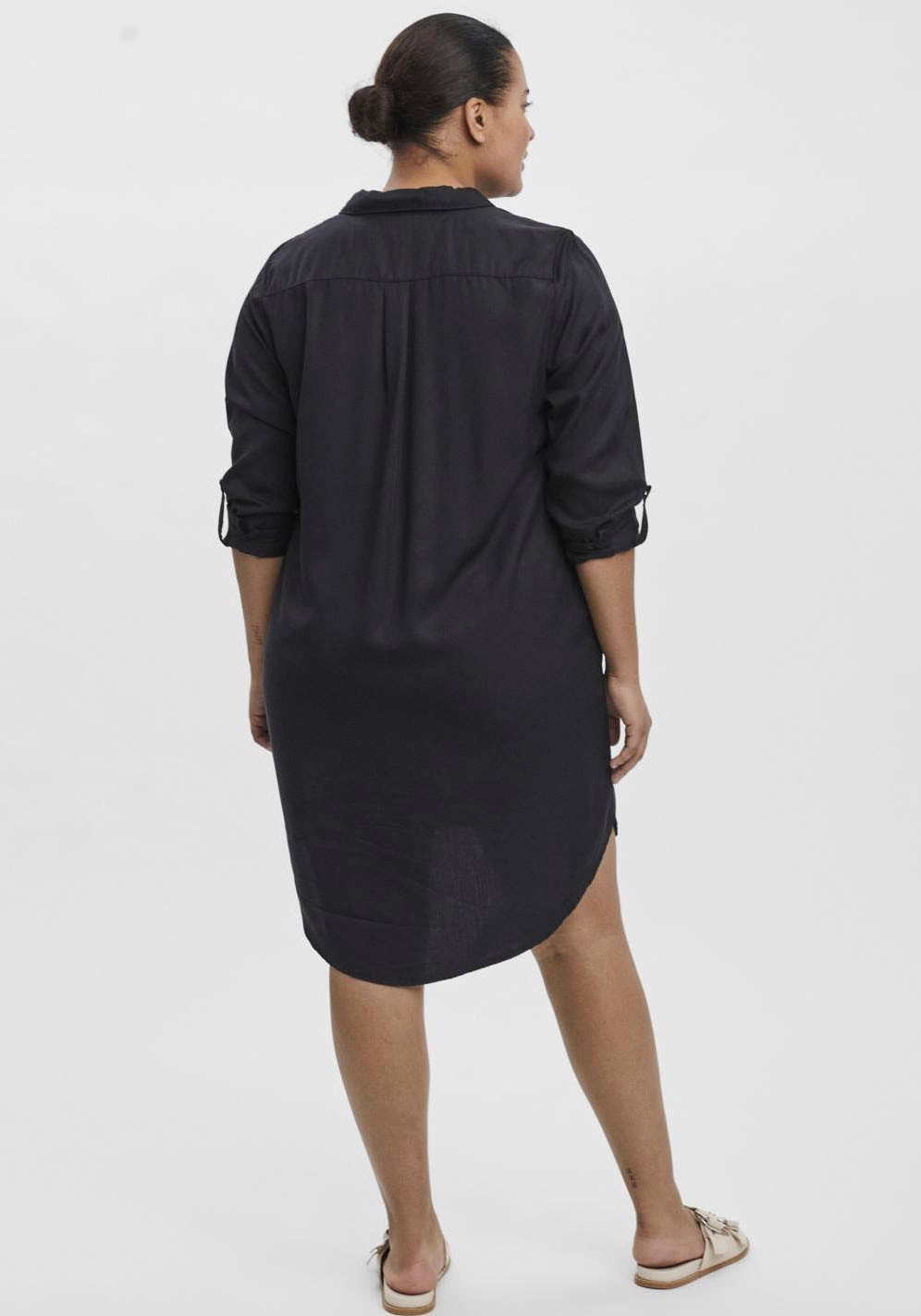 Vero Moda Curve Jeanskleid "VMSILA LS SHORT DRESS MIX GA CURVE NOOS" günstig online kaufen