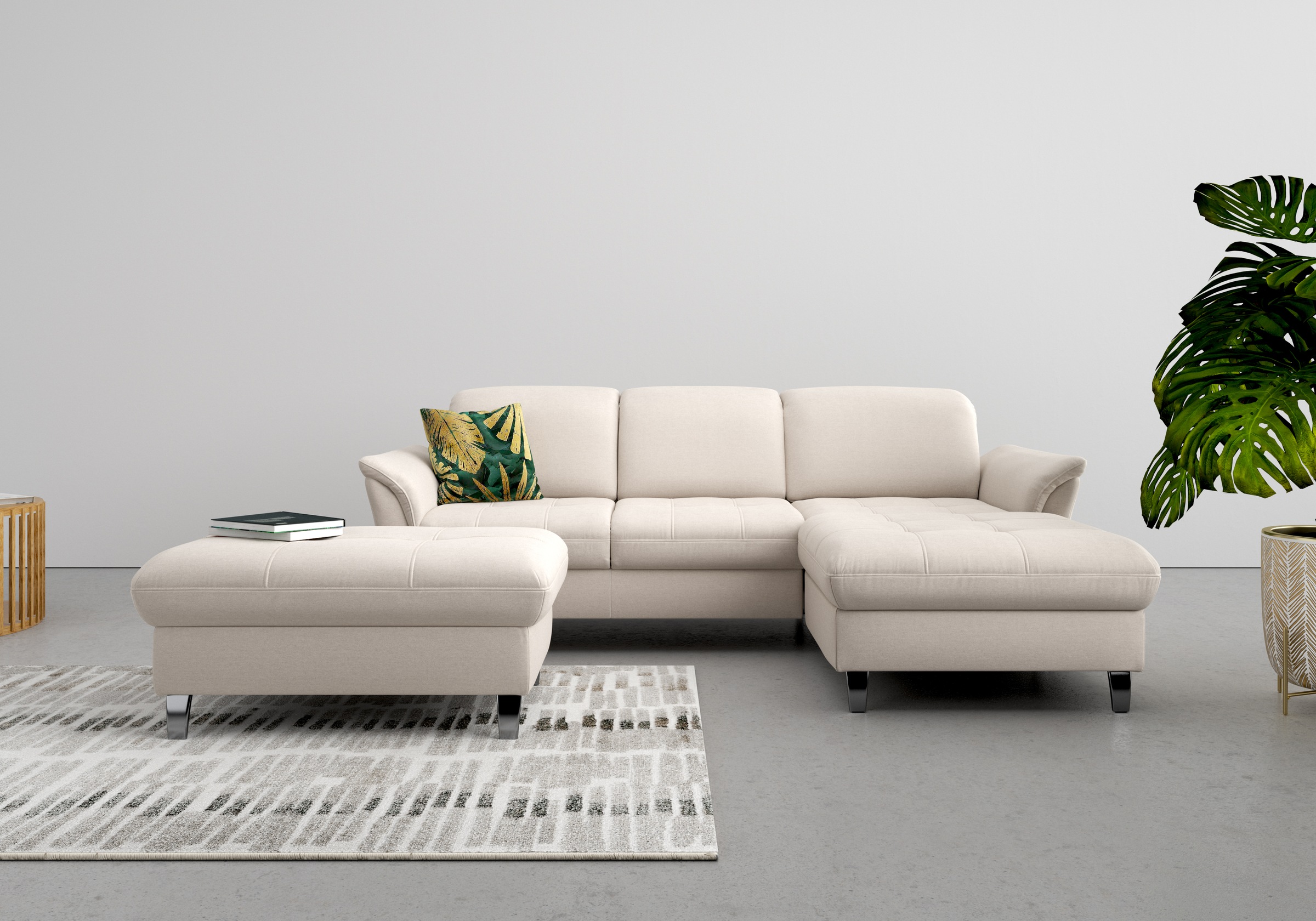 sit&more Stauraumhocker "Maggiore" mit Stauraum und modernen Metallbeinen