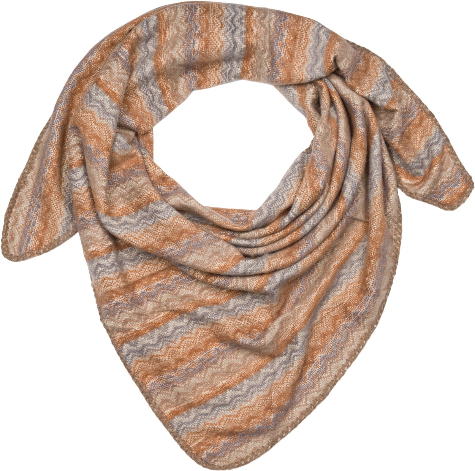 styleBREAKER XXL-Schal "Dreieckstuch Zick-Zack Webmuster" 1 Stk. günstig online kaufen