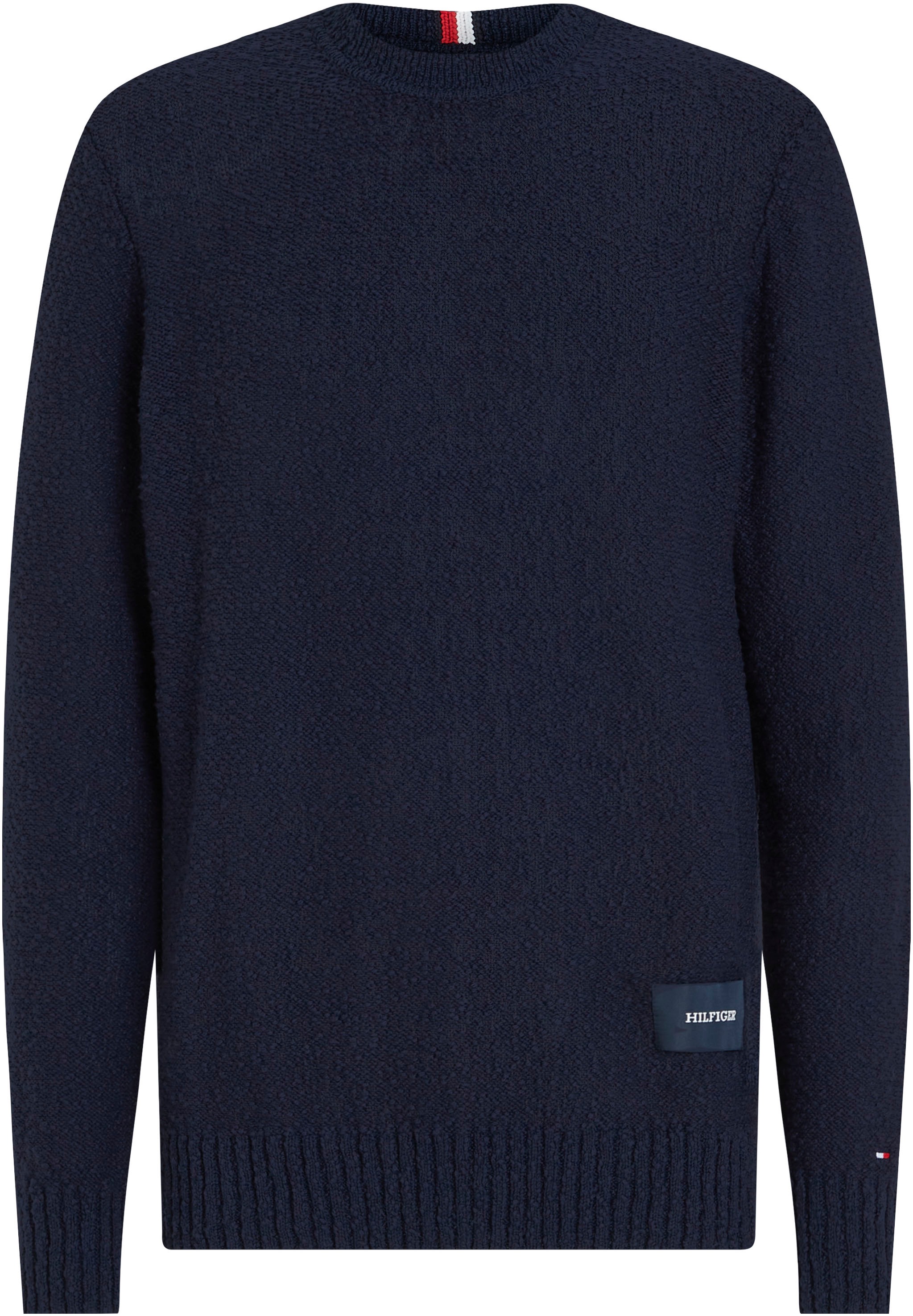 Thumbnail - Tommy Hilfiger Strickpullover "SLUB YARN C NK", mit Logostickerei am Ärmel