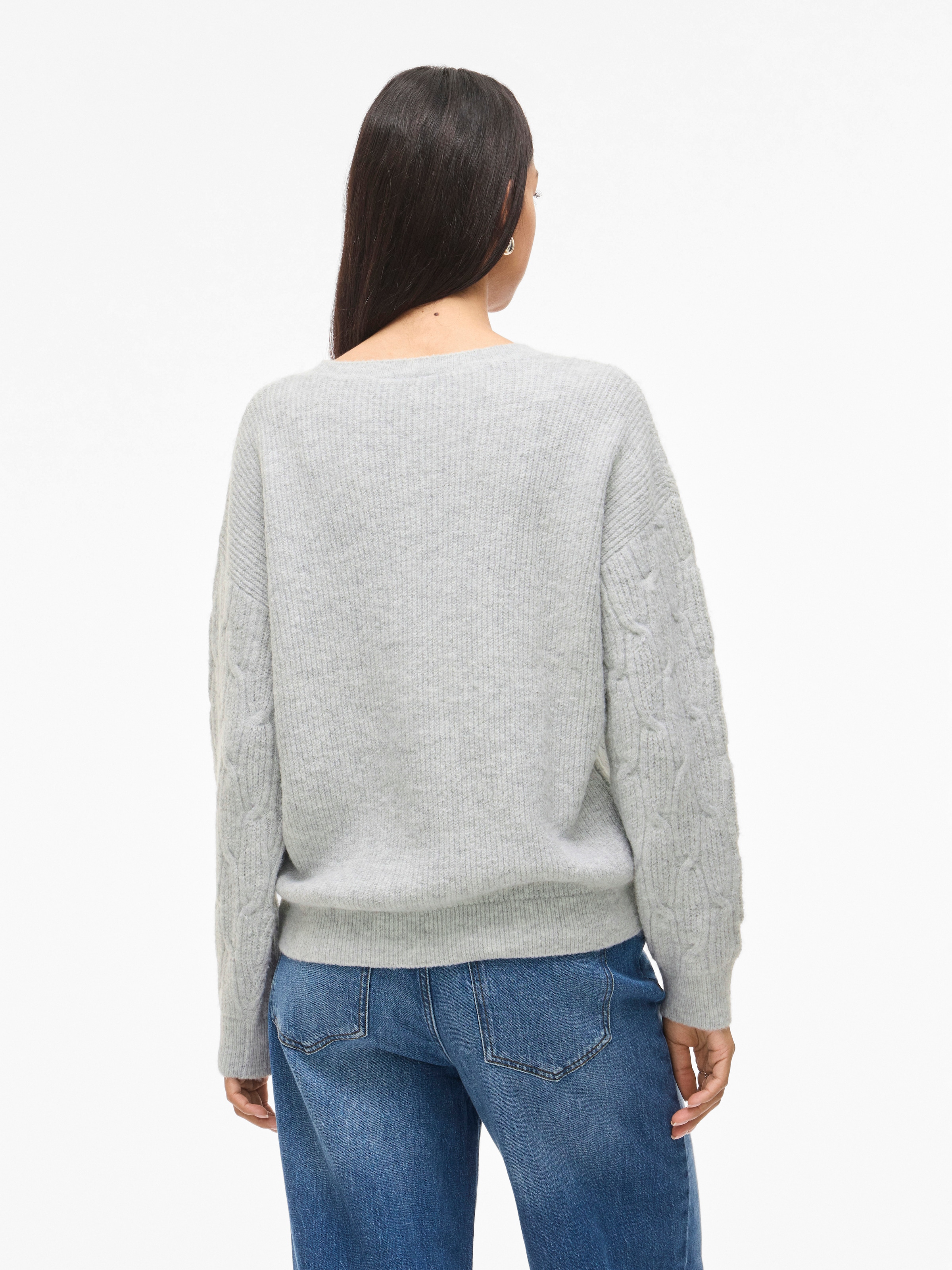Vila Strickpullover »VILASSIA O-NECK L/S CABEL KNIT TOP -NOOS«