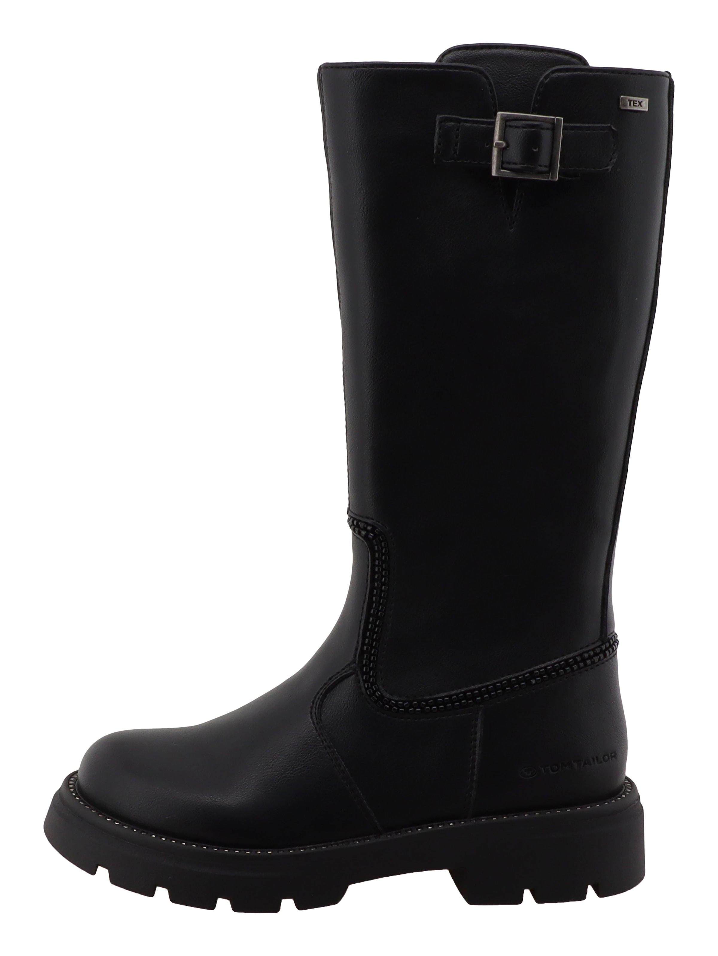 TOM TAILOR Stiefel  Langschaftstiefel mit Schmucksteinen an der Sohle verziert