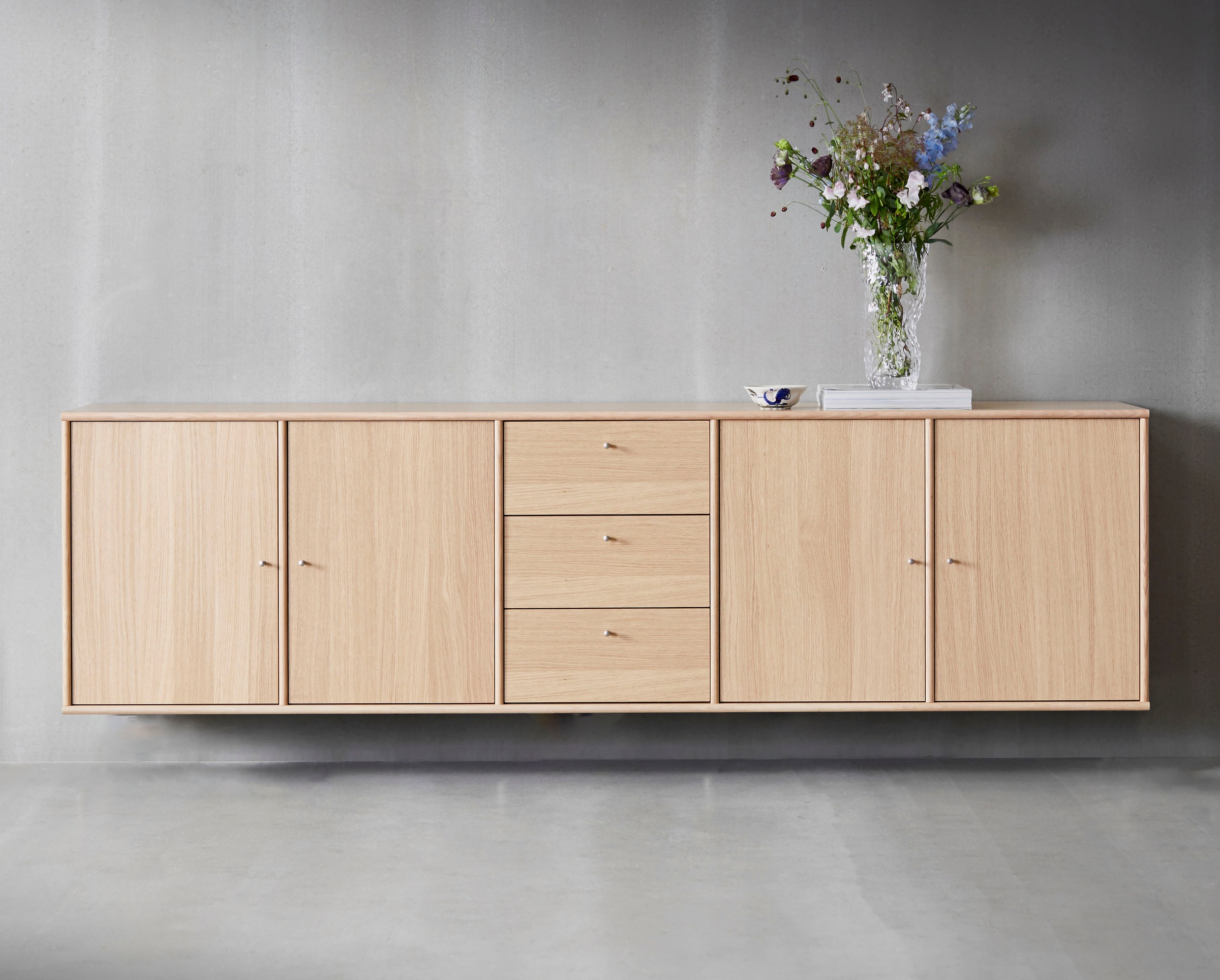 Hammel Furniture Sideboard vier Schubladen, Türen Wandmontage/stehend, 220cm mit und | Breite: »Mistral«, BAUR drei