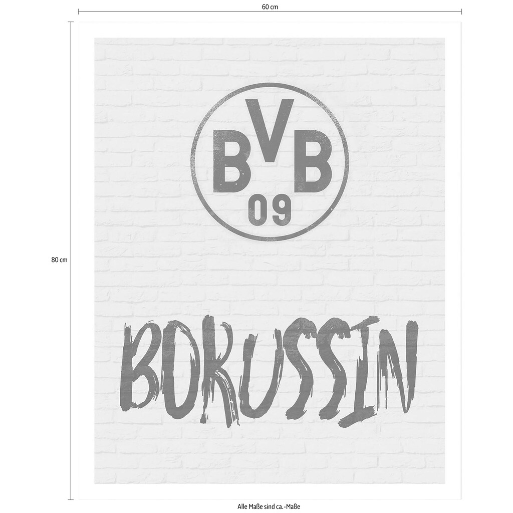 Wall-Art Poster »BVB Borussin Fußball Deko«, Poster ohne Bilderrahmen