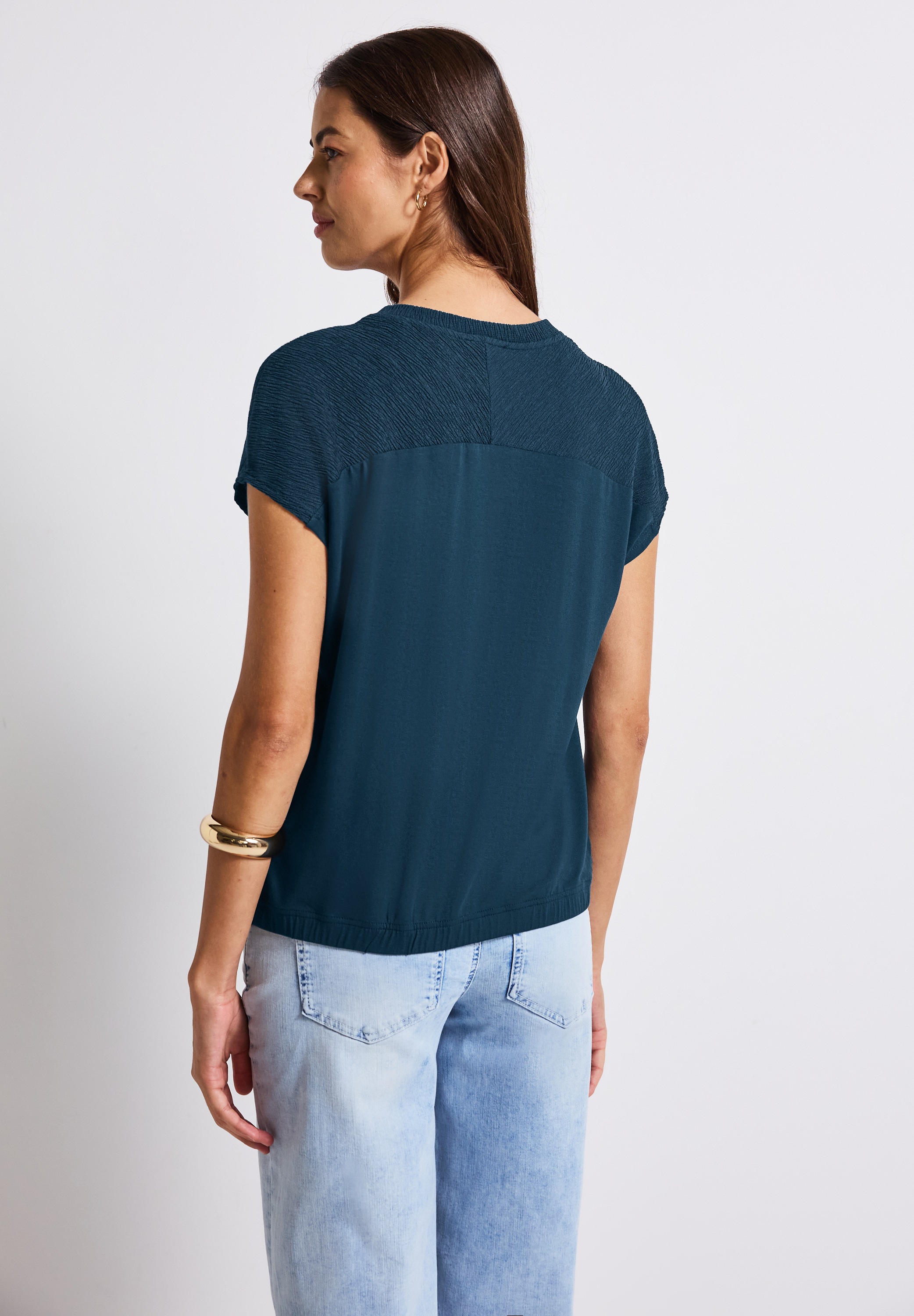 STREET ONE T-Shirt, mit Elastiksaum günstig online kaufen