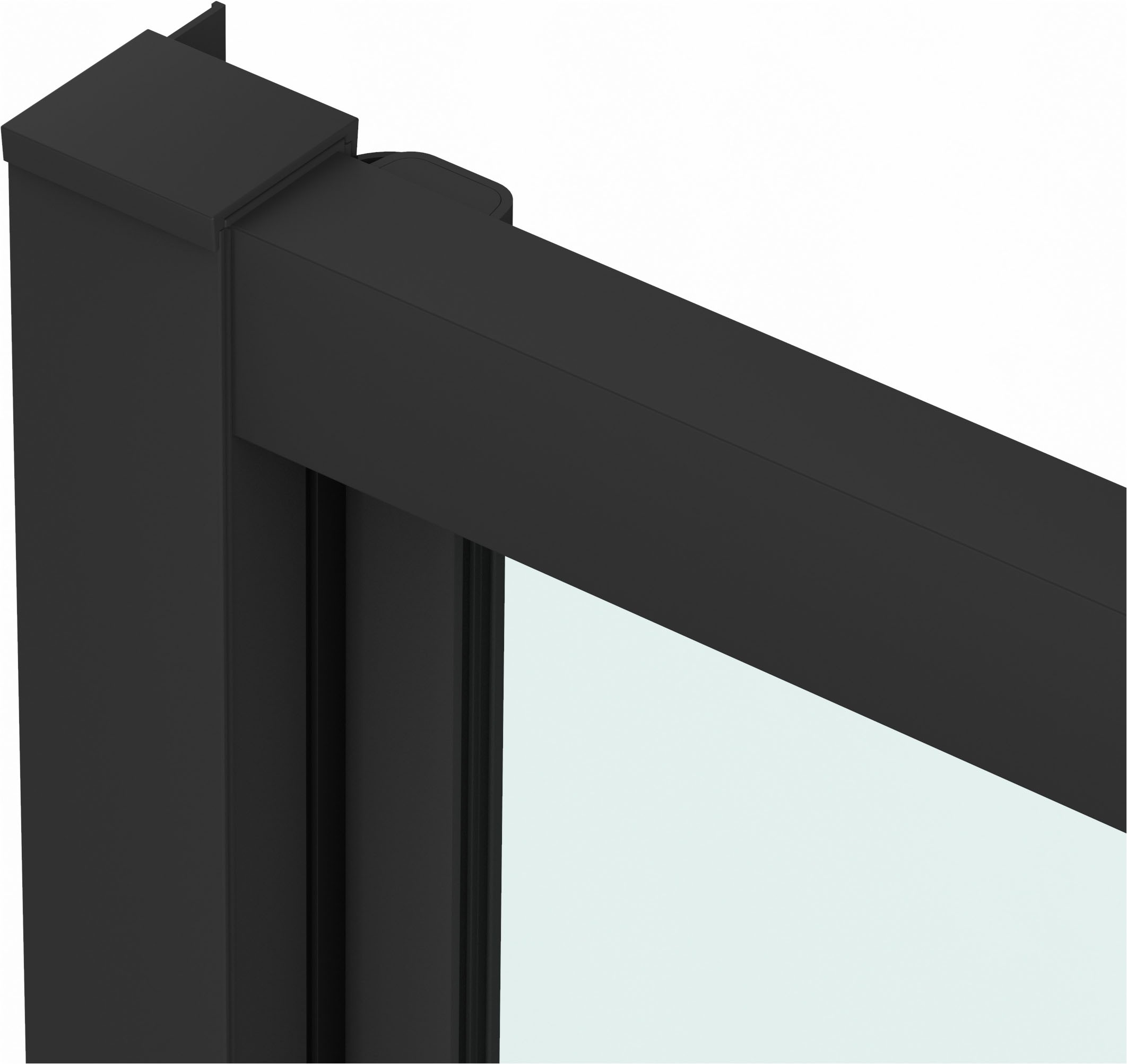 Sanotechnik Dusch-Doppelflügeltür »Sanotechnik SlimLine Salontür schwarz« 6mm ESG Sicherheitsglas mit Easy-Clean-Beschichtung