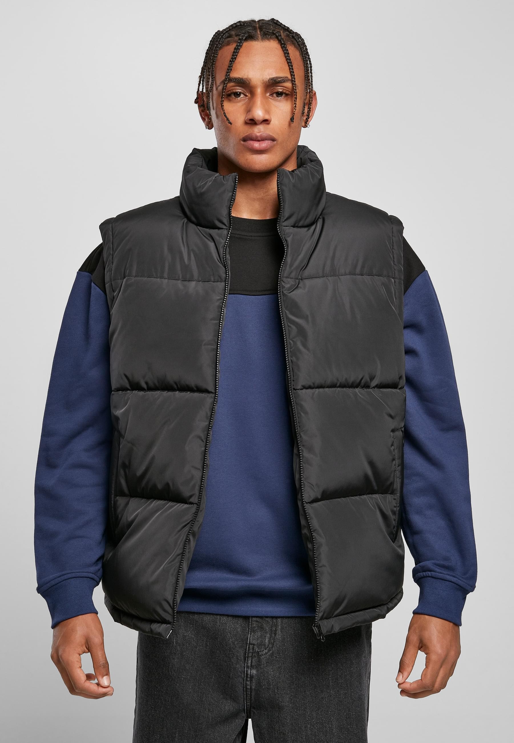URBAN CLASSICS Jerseyweste »Urban Classics Herren Block Puffer Vest«, (1 tlg.)
