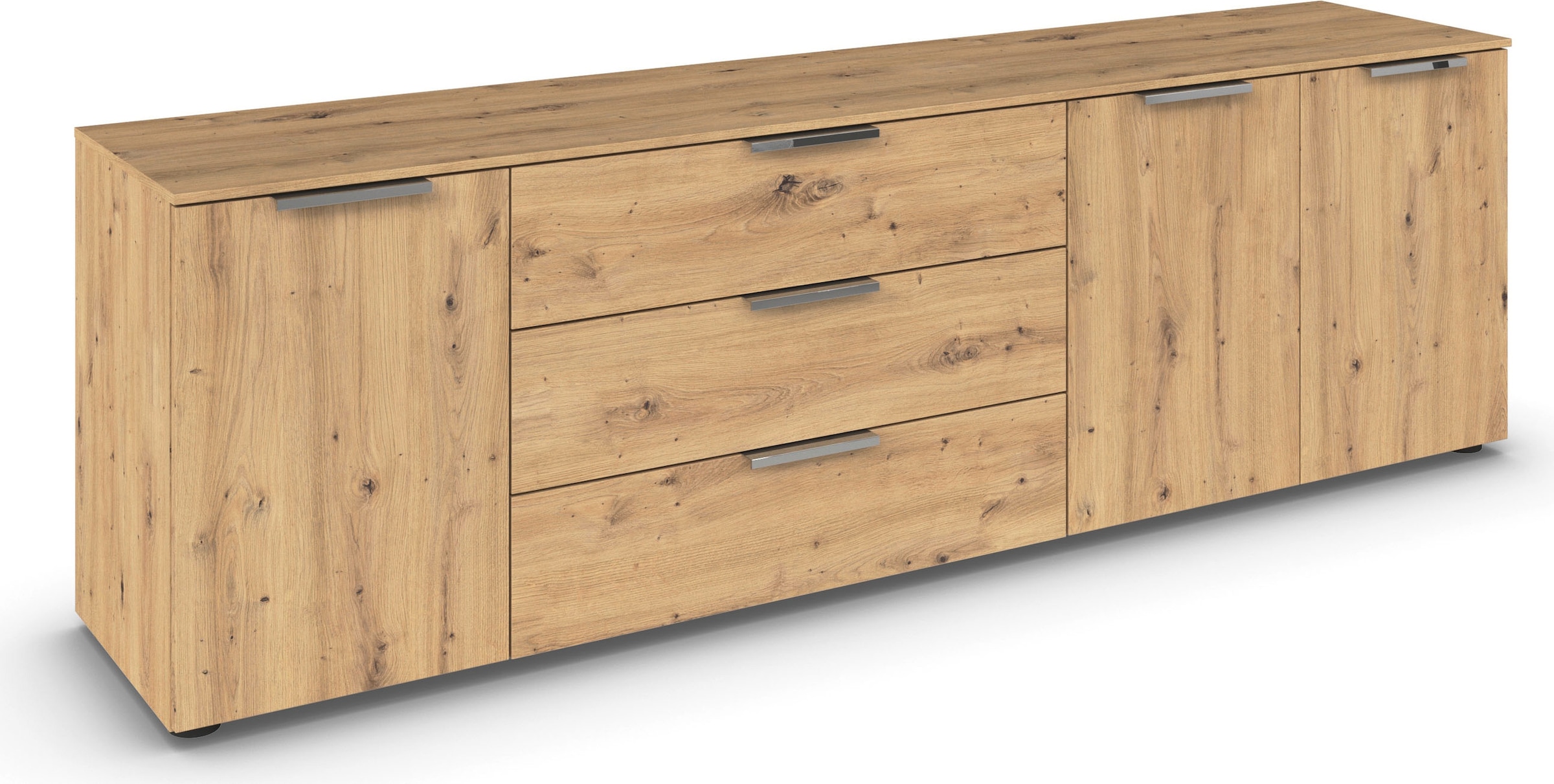 rauch Schubkastenkommode "Kommode Türkommode Sideboard Kombikommode FLIPP" Breite 200 cm mit 2 Einlegeböden, 3-türig mit 3 Schubladen und Soft-Close-Funktion