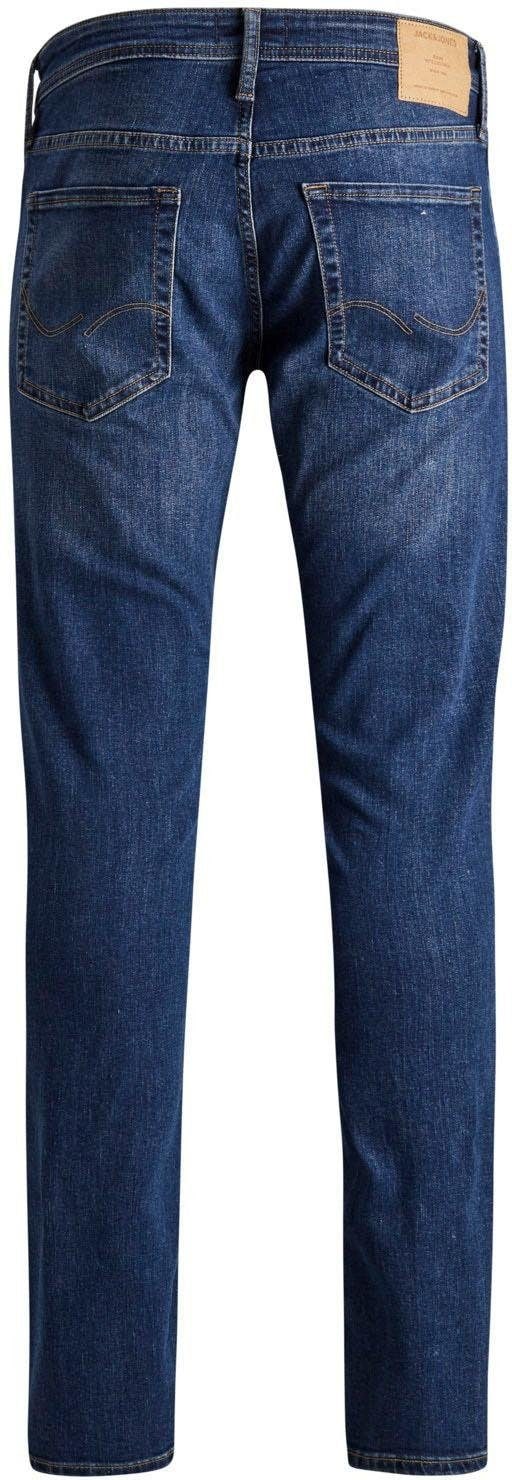 Jack & Jones Slim-fit-Jeans »JJIGLENN Slim-Fit mit Stretch und praktischer 5-Pocket-Form«, mit Abriebeffekten