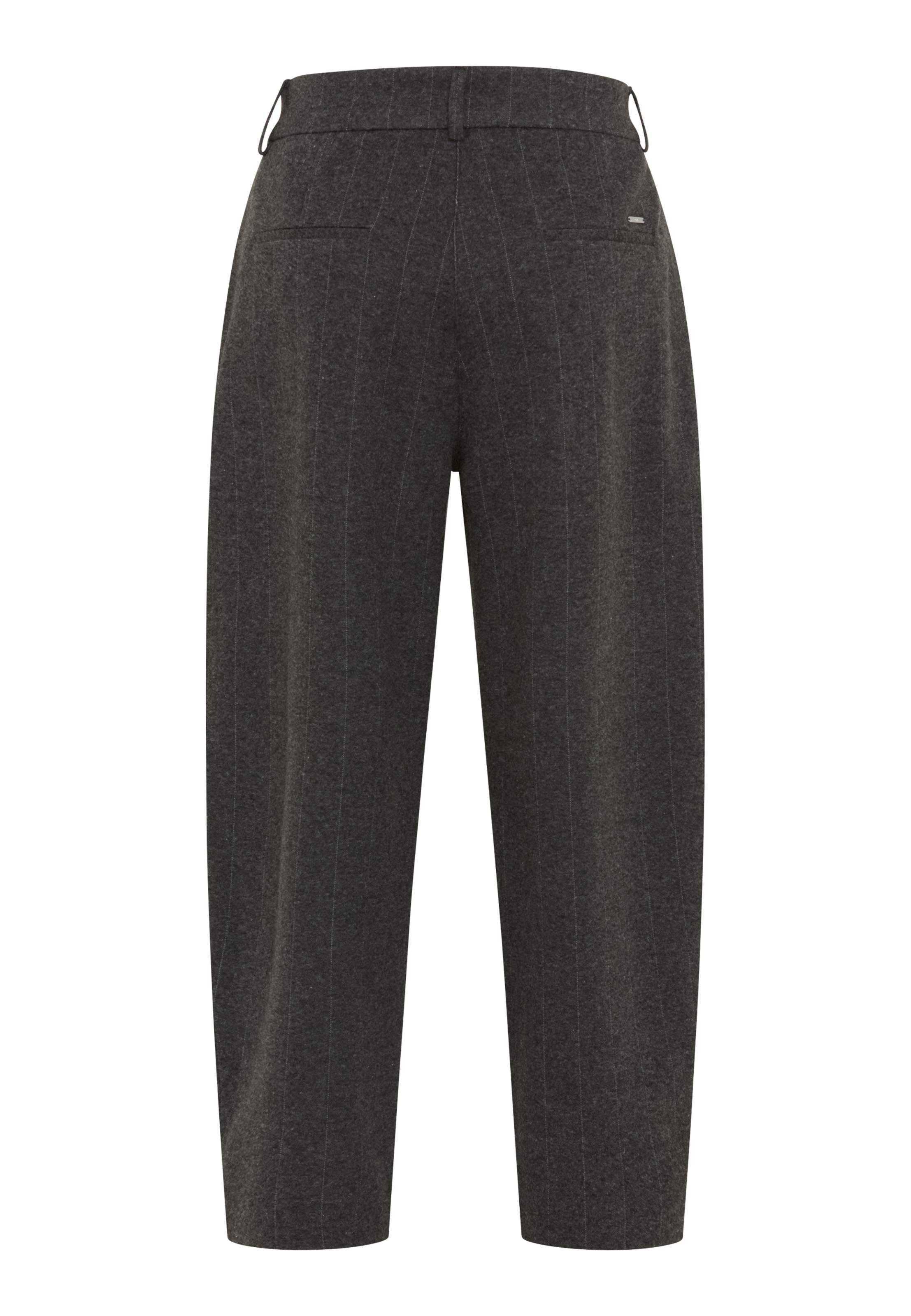 Brax 5-Pocket-Hose »Style MEGAN S«  Wool Look Stripe: Bundfaltenhose im Barrel Fit